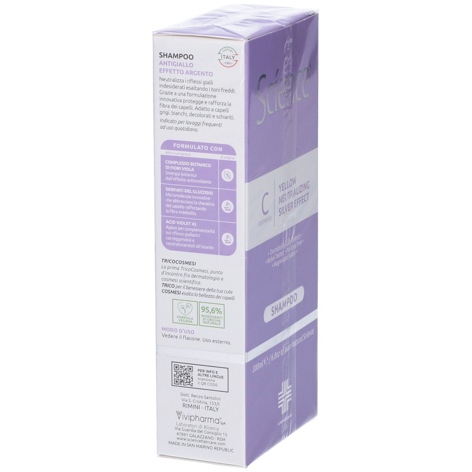 Science Hair Care Shampoo Antigiallo 200ml