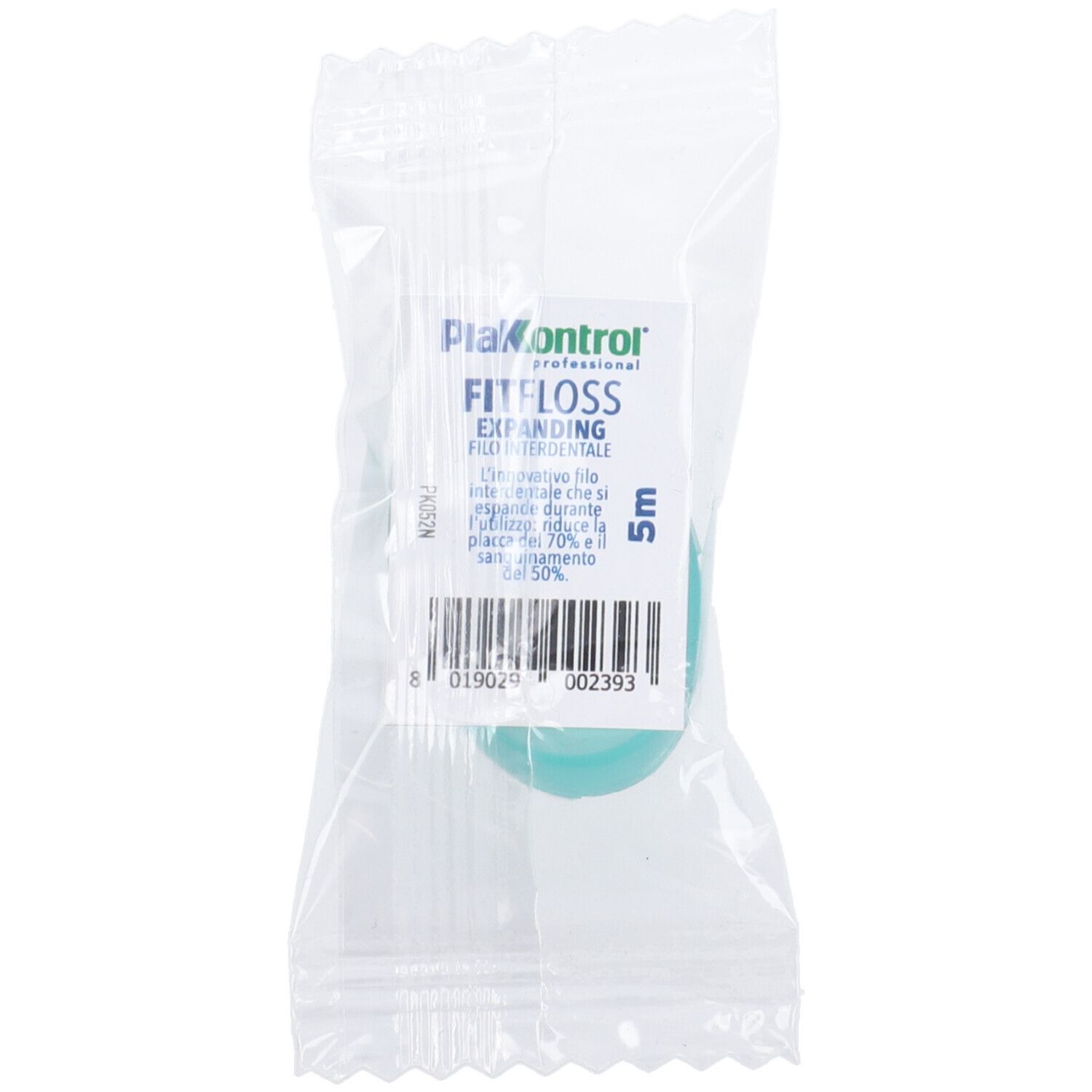 PlaKontrol FitFloss Filo interdentale espandibile, 5m, in confezione.