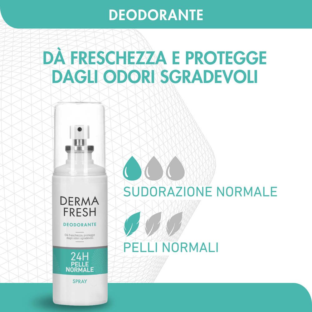 Flacone spray deodorante. Nome prodotto e caratteristiche: protegge dagli odori, per pelli normali.
