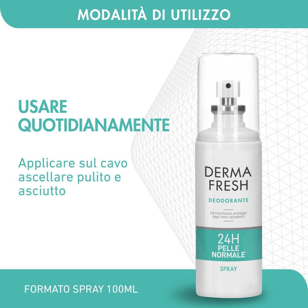 Spray deodorante. Uso: applicare quotidianamente su ascelle pulite e asciutte. 100ml.