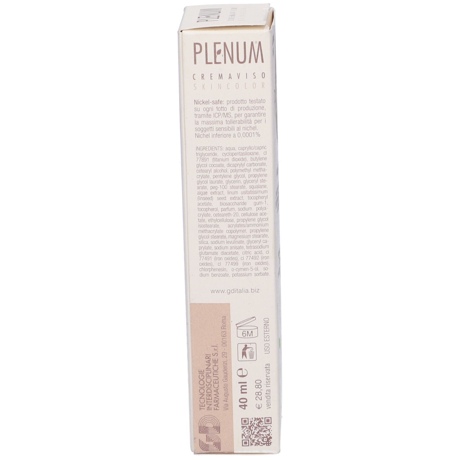 Plenum Crema Skincolor 40 Ml