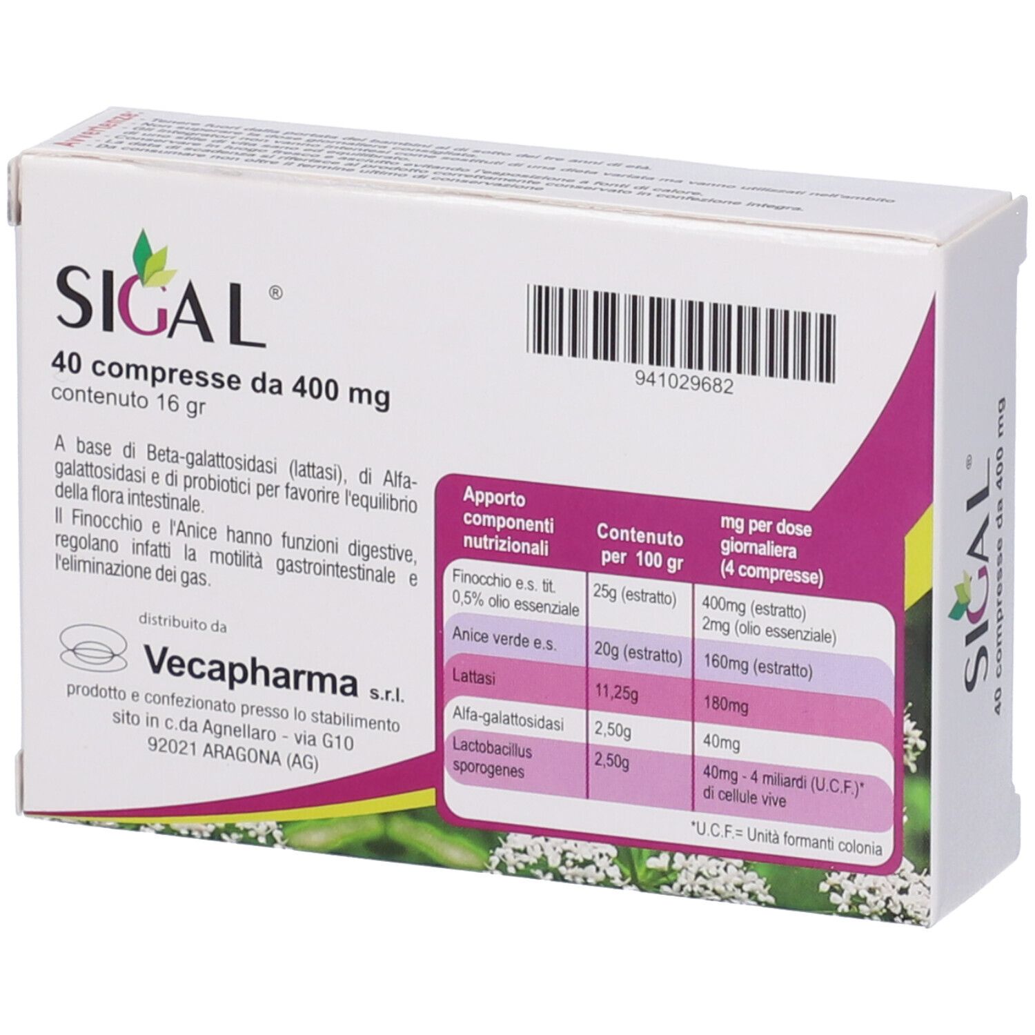 Sigal 40 Compresse 16 G