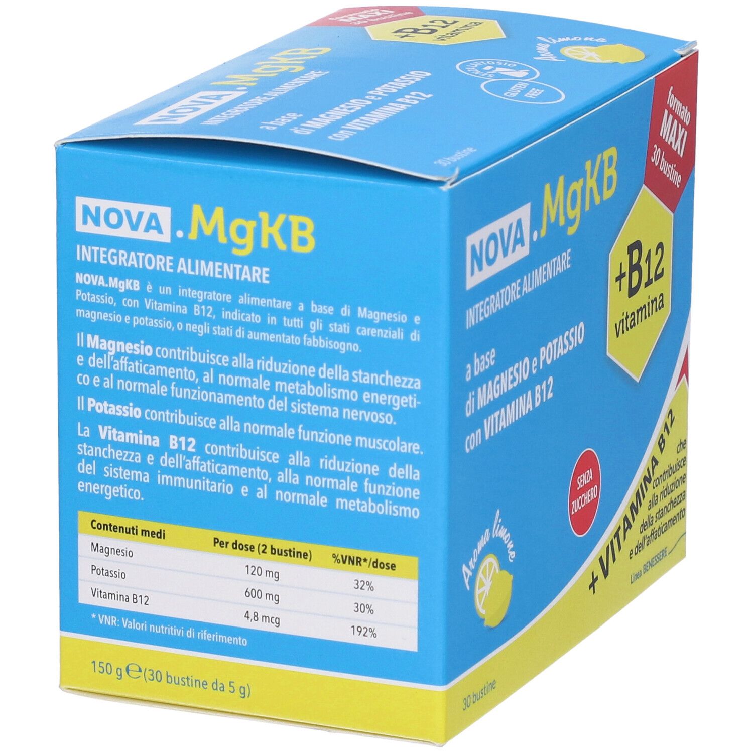 NOVA.MG+KB12 MAGNESIO E POTASSIO  Bustine Sali minerali
