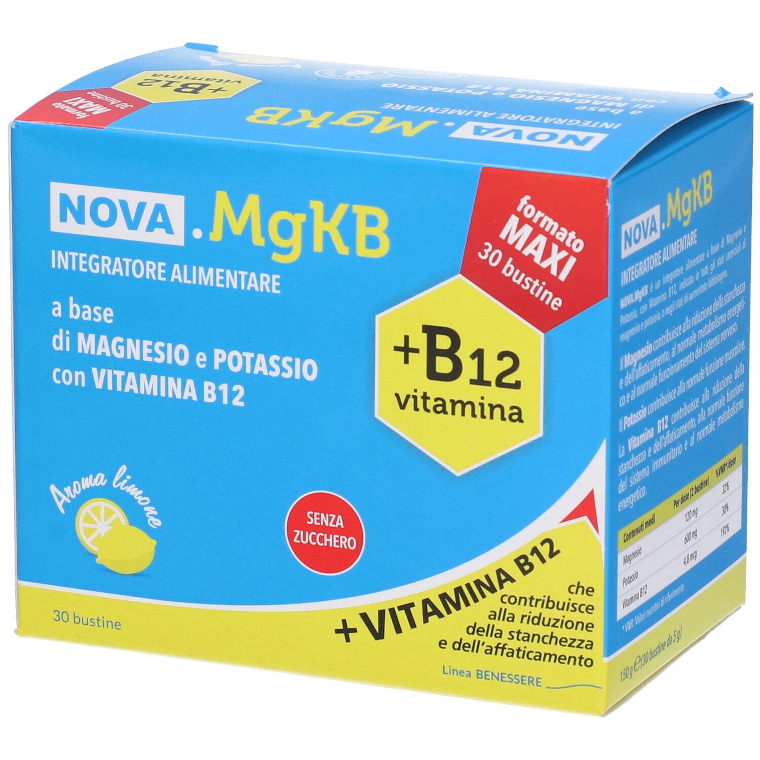 NOVA.MG+KB12 MAGNESIO E POTASSIO  Bustine Sali minerali