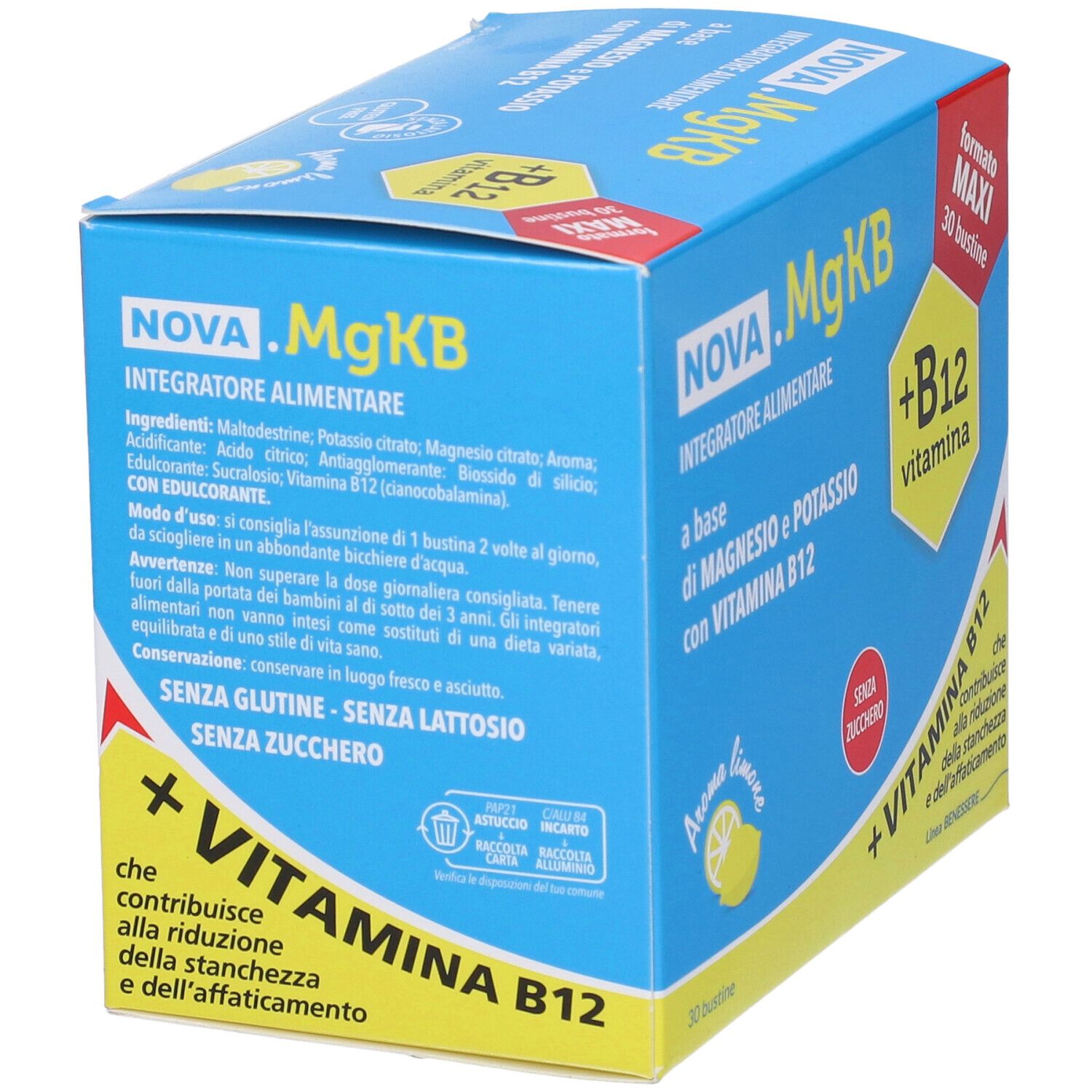 NOVA.MG+KB12 MAGNESIO E POTASSIO  Bustine Sali minerali