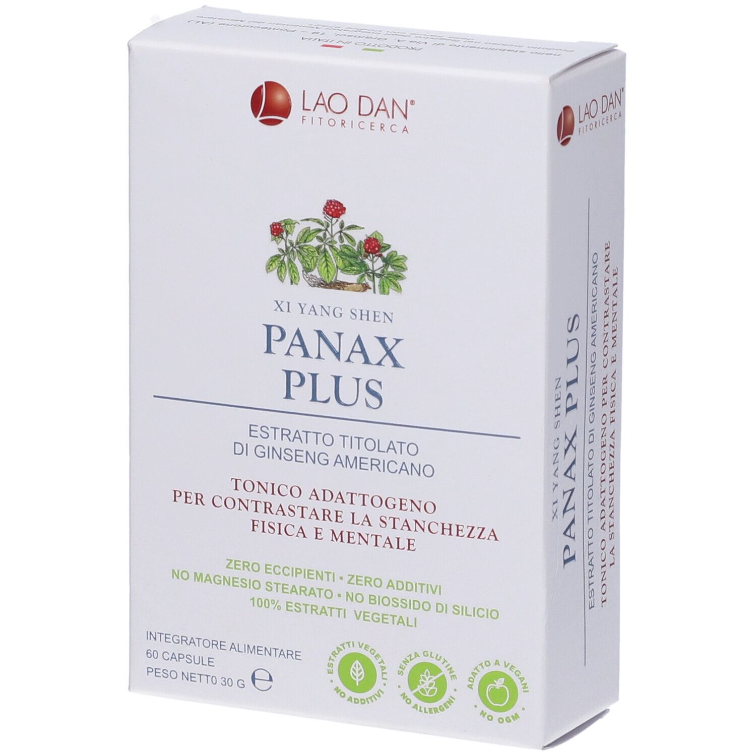 Panax Plus Ginseng Americano 60 Compresse Con Estratto Di Panax Quinquefolius Titolato Al 10% In Ginsenosidi