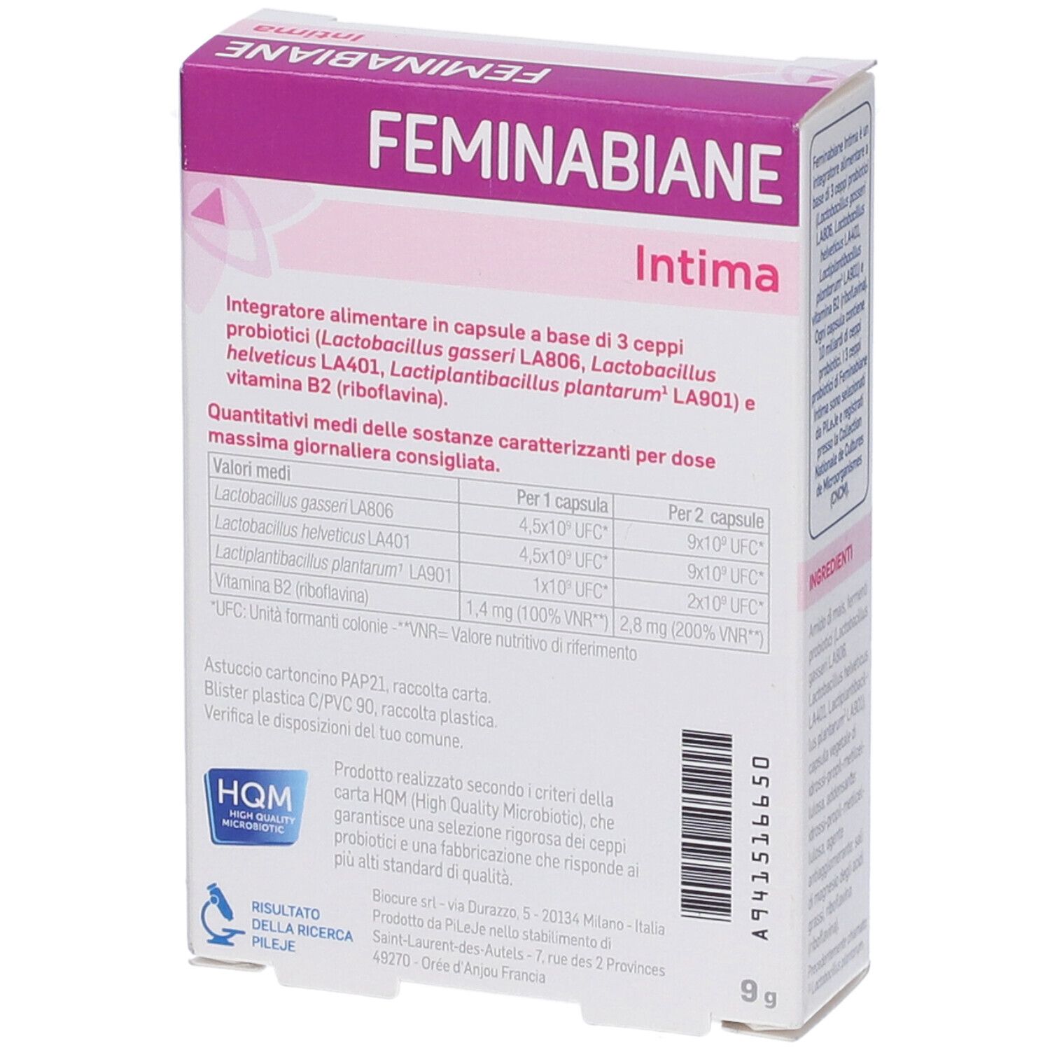 Feminabiane Intima 20 Capsule