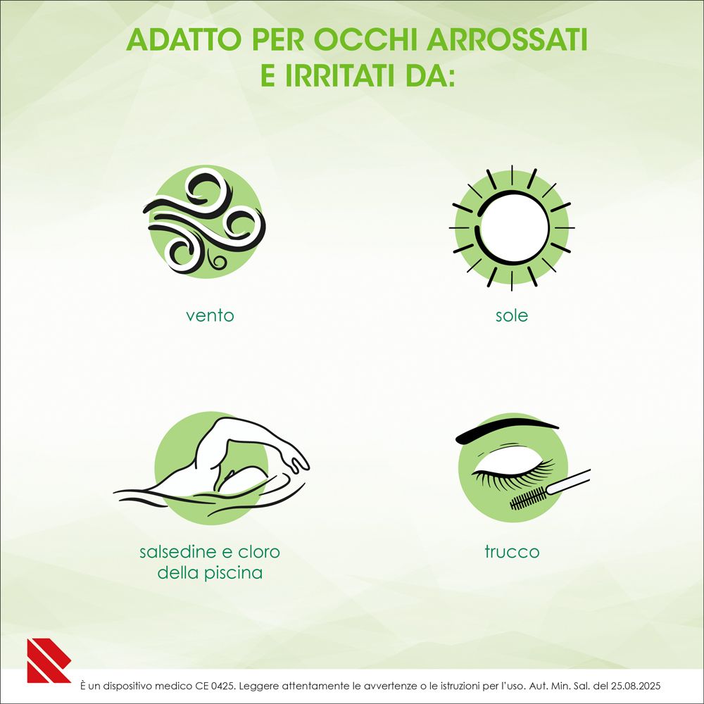 Eumill Gocce: Indicazioni per occhi arrossati e irritati: vento, sole, piscina, trucco.