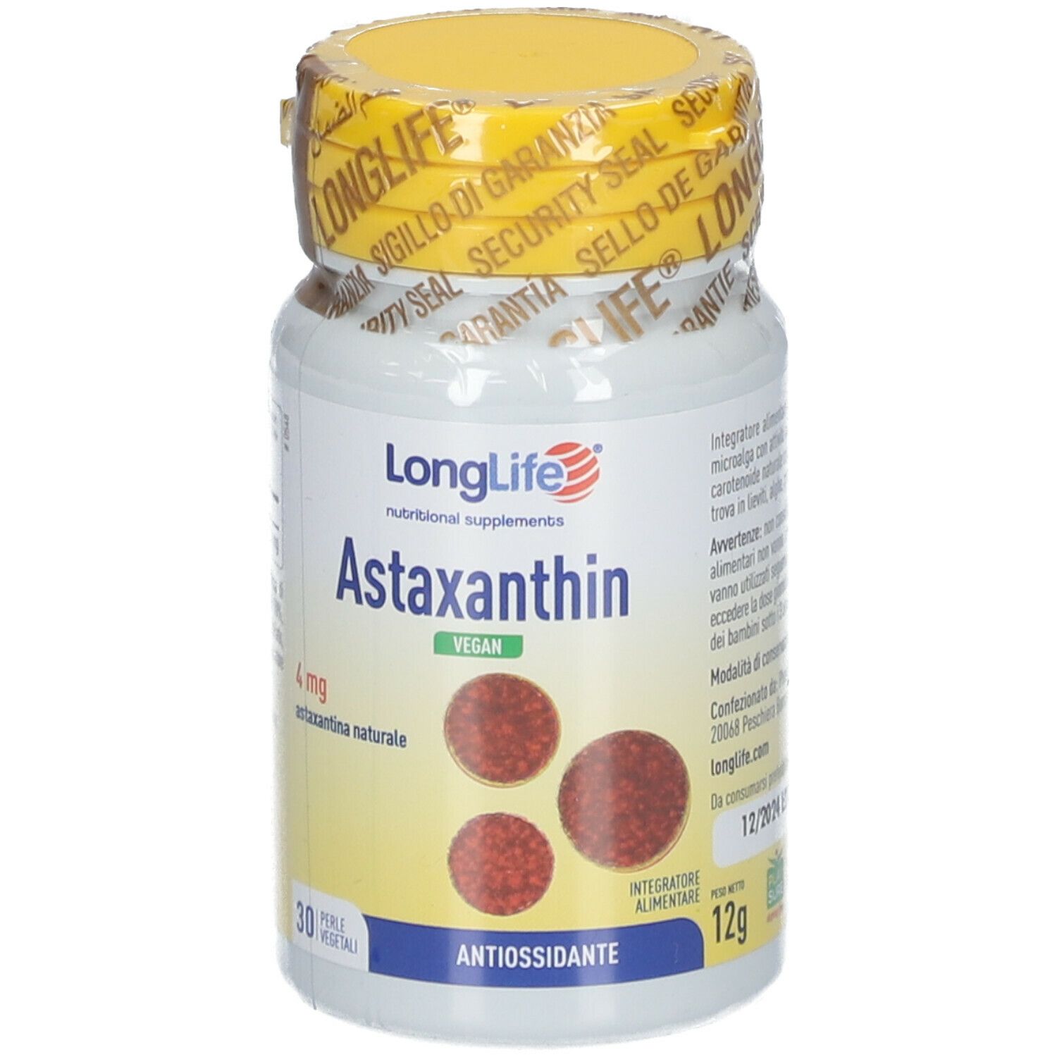 LongLife® Astaxanthin Vegan 4mg