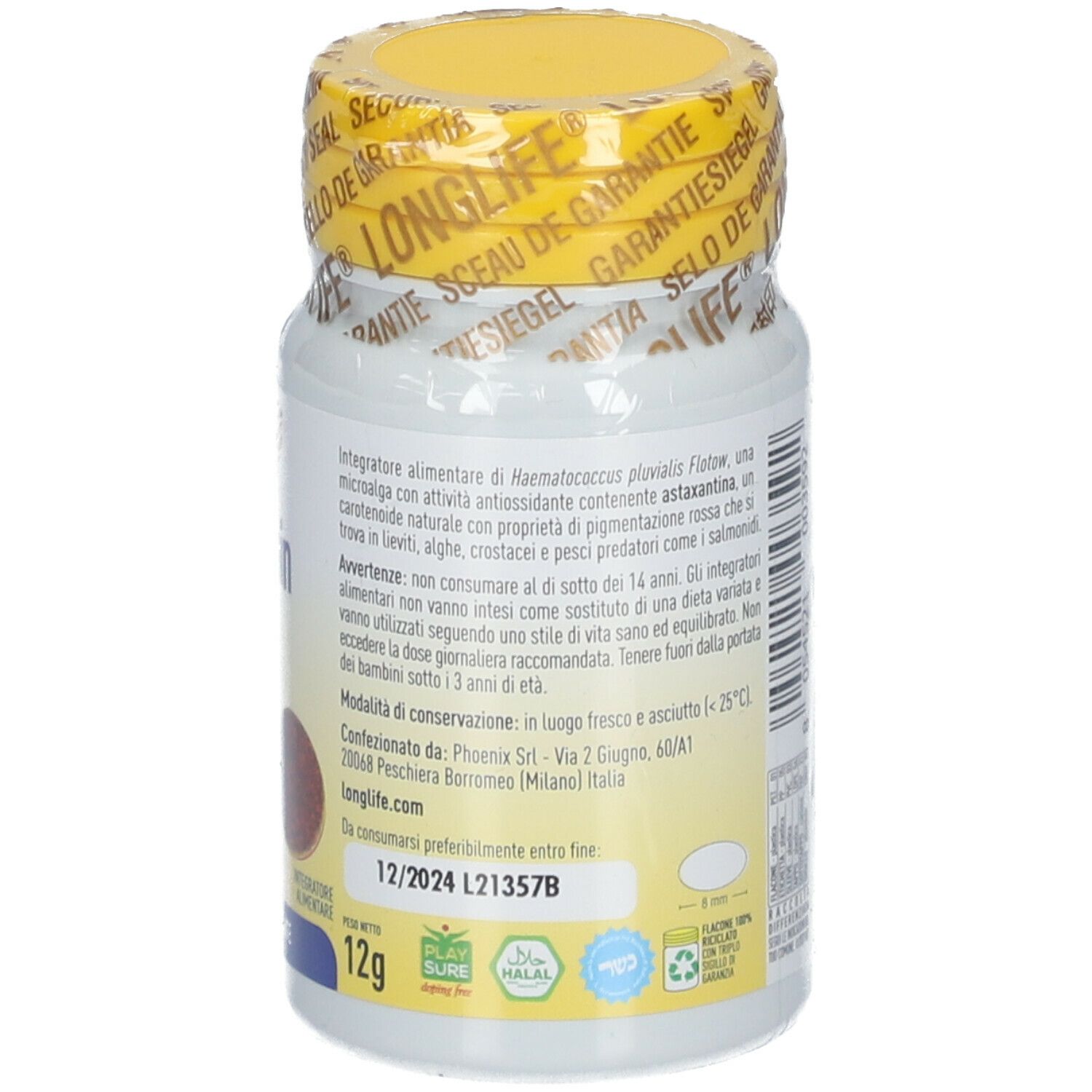 LongLife® Astaxanthin Vegan 4mg