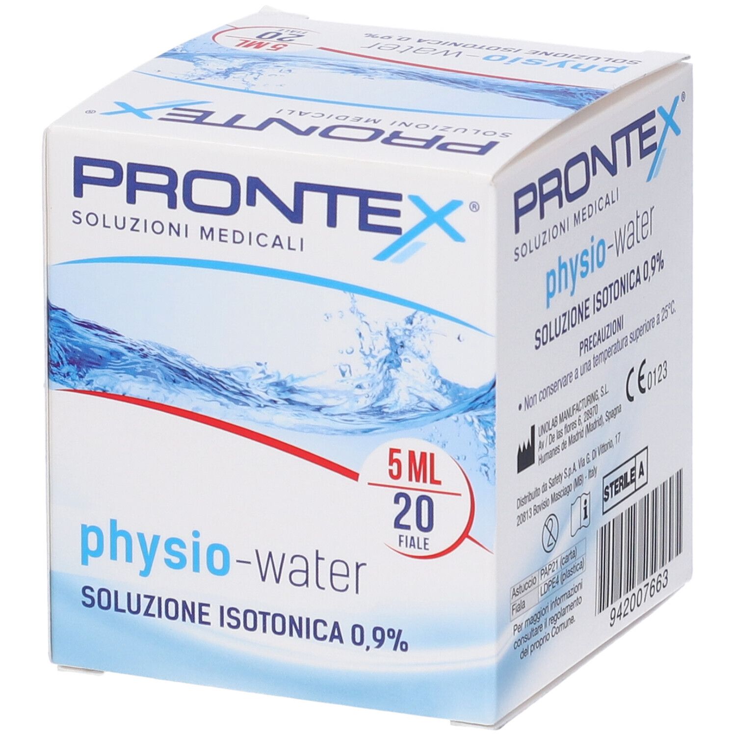 Soluzione Fisiologica Prontex Physio Isotonic 20 Fiale Da 5 Ml