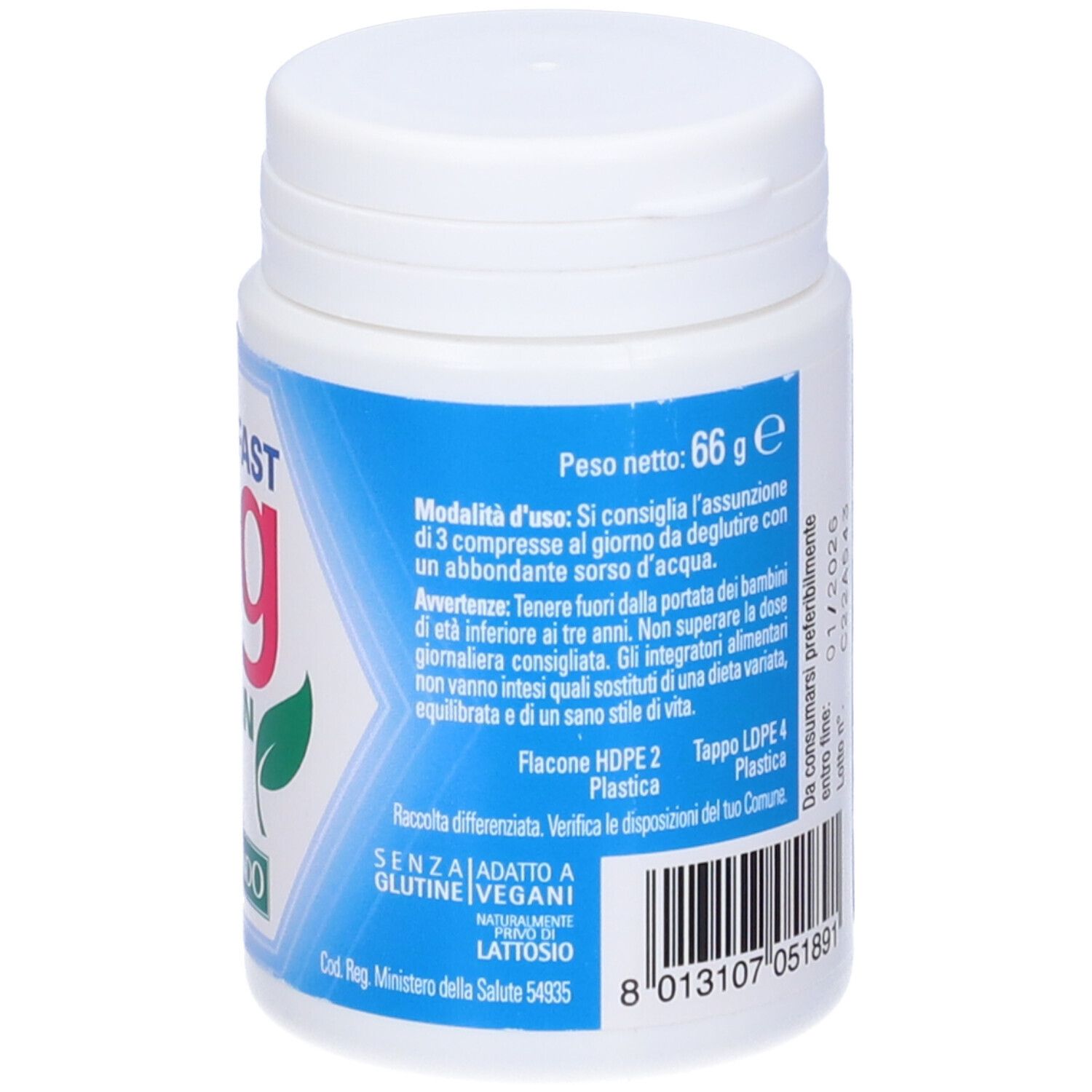 Mg Fast Vegan 60 Compresse