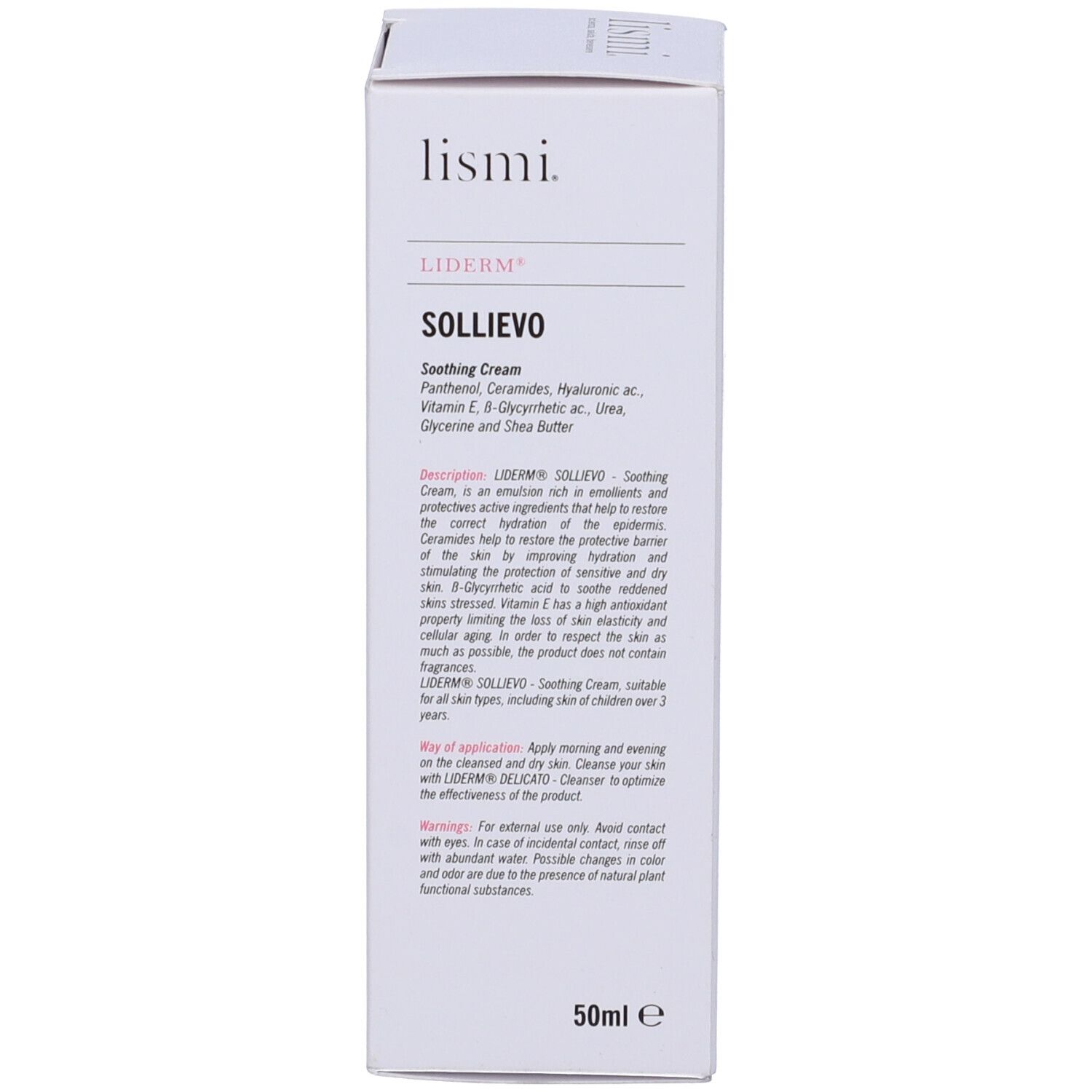 Lismi Liderm Sollevo Crema Lenitiva