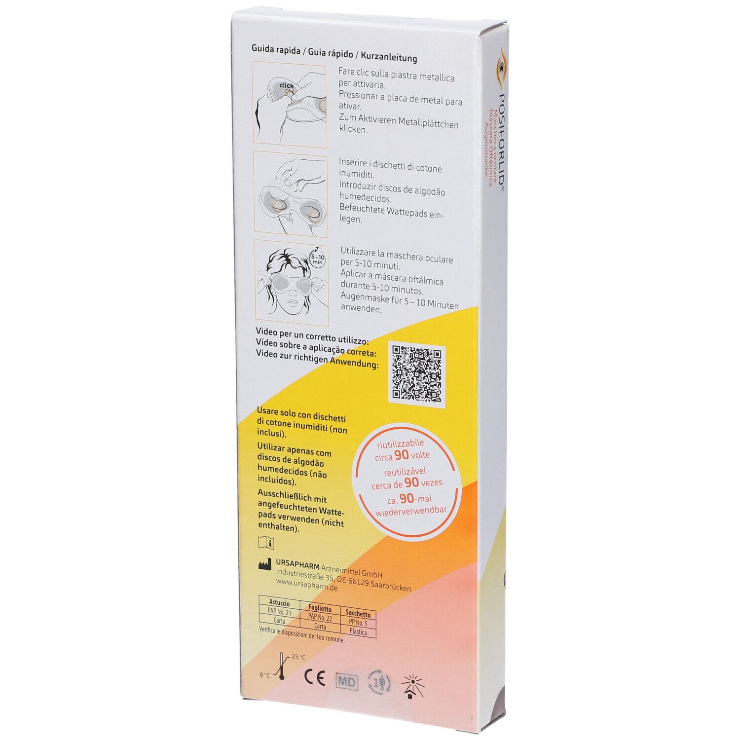 Posiforlid Maschera Occhi Per Trattamento Termico