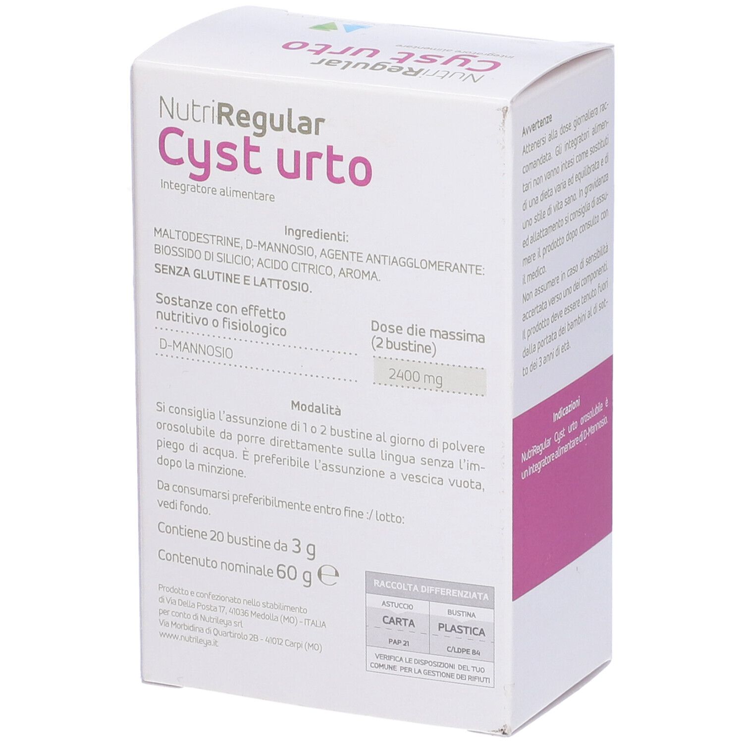 Nutriregular Cyst Urto 20 Bustine