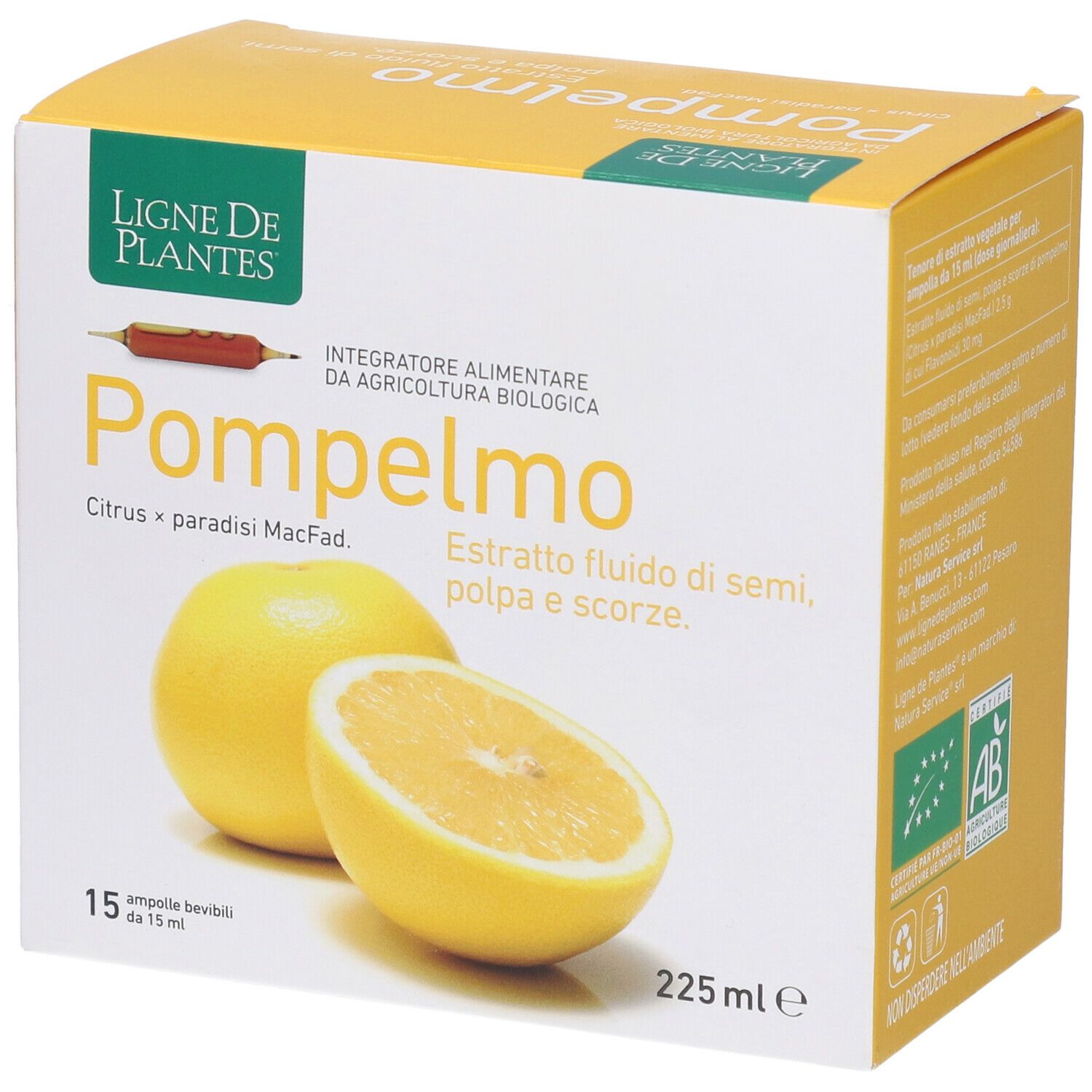 Pompelmo Estratto Bio 15 Ampolle Bevibili 15 Ml