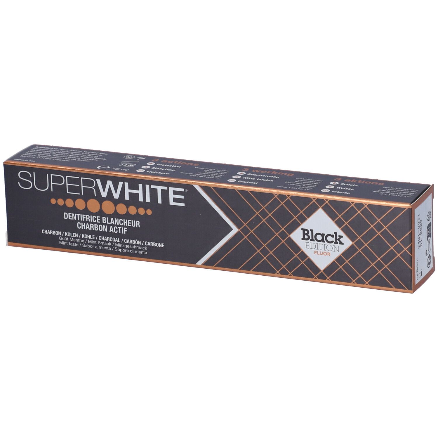 Superwhite Dentifricio Carbone Black Edition 75ml
