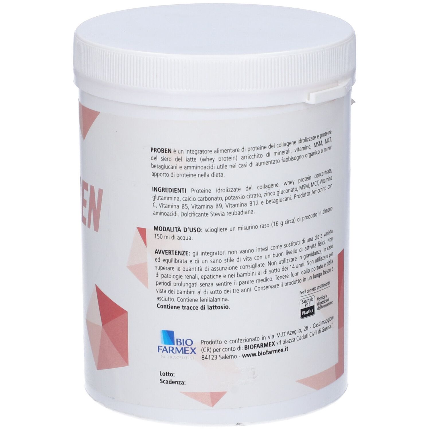 Biofarmex Proben Proteine in Polvere Gusto Cioccolato