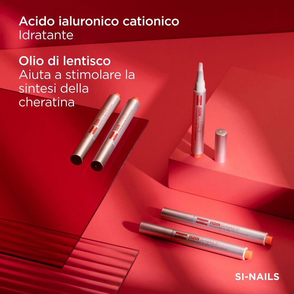 Prodotto e ingredienti. Penne, flaconi. Acido ialuronico. Sintesi cheratina.