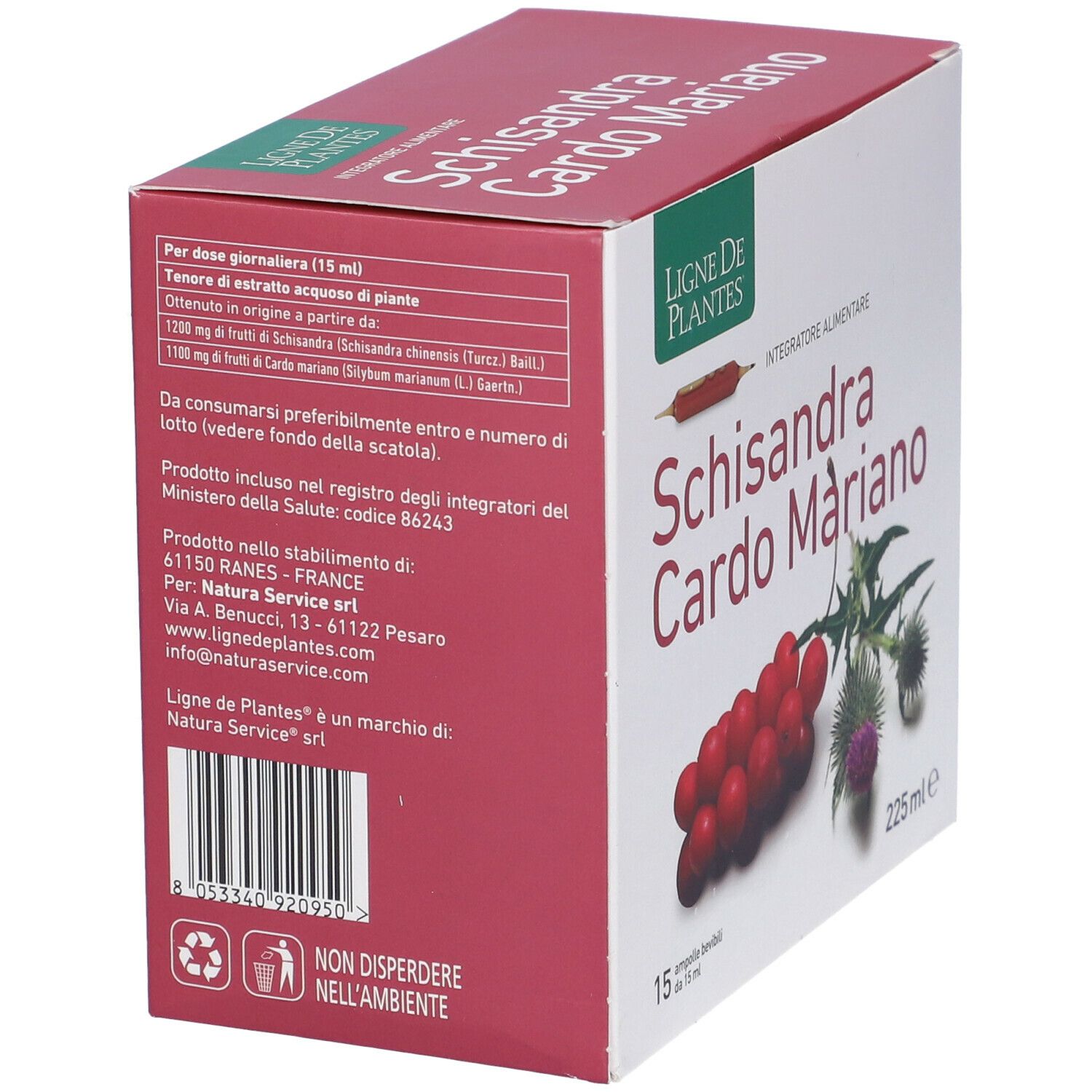 Schisandra Cardo Mariano 15 Ampolle Da 15 Ml