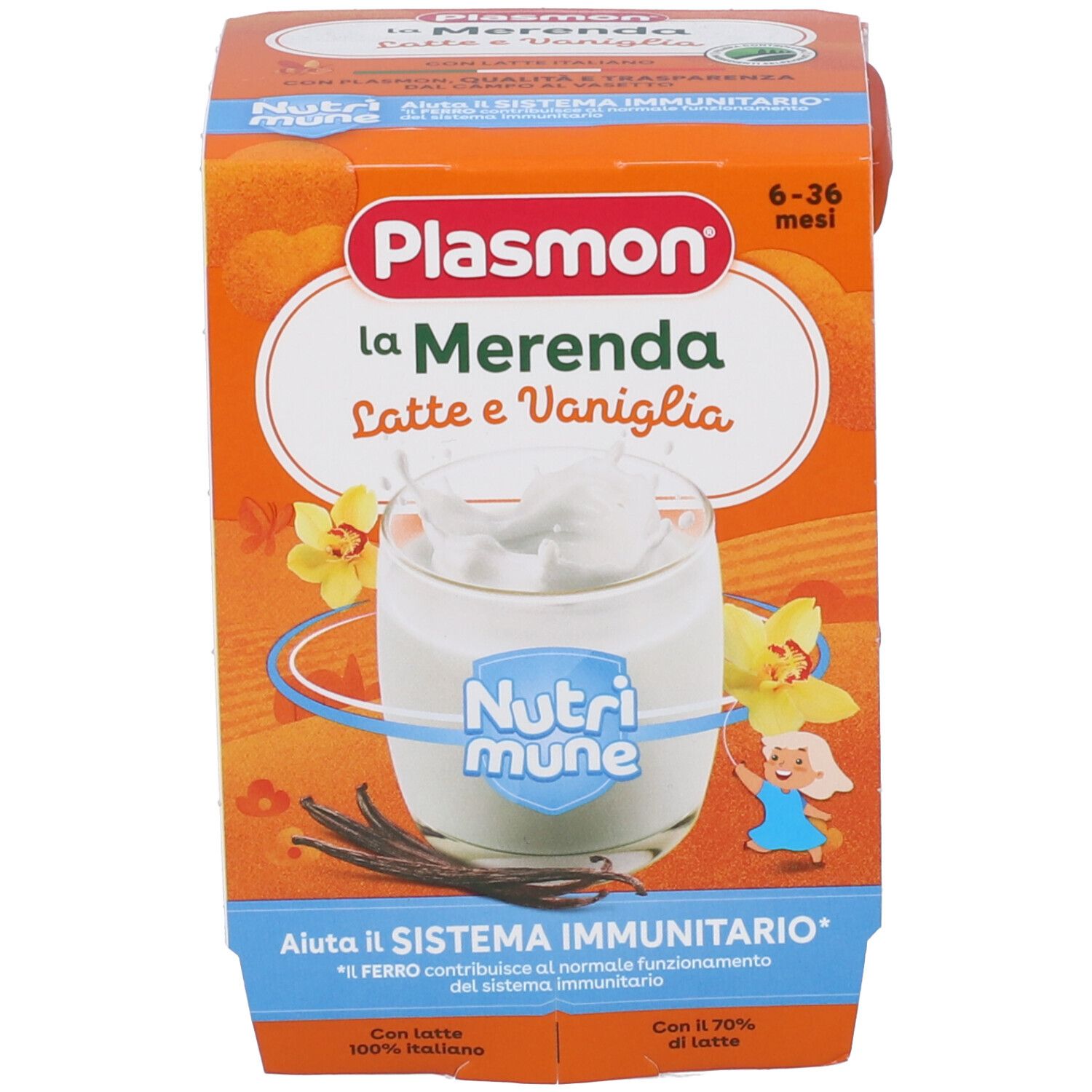 Plasmon La Merenda Dei Bambini Merende Latte Vaniglia Asettico