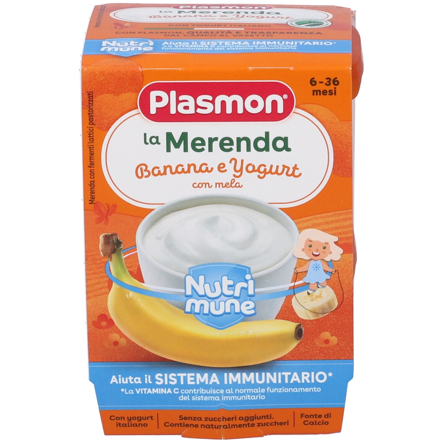 Plasmon La Merenda Dei Bambini Sapori Di Natura Banana Yogurt Asettico
