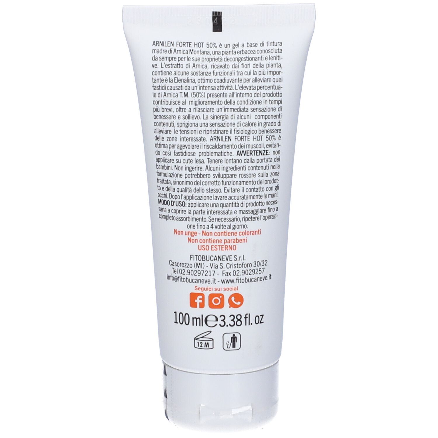Arnilen Gel Arnica Tm 50% Forte Hot 100 Ml