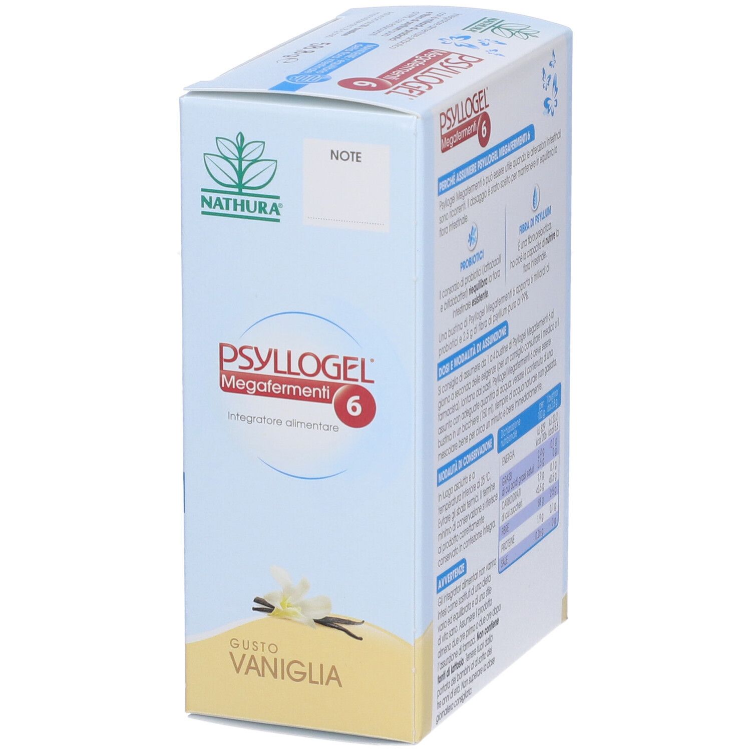 NATHURA PSYLLOGEL® Megafermenti 6 Gusto Vaniglia