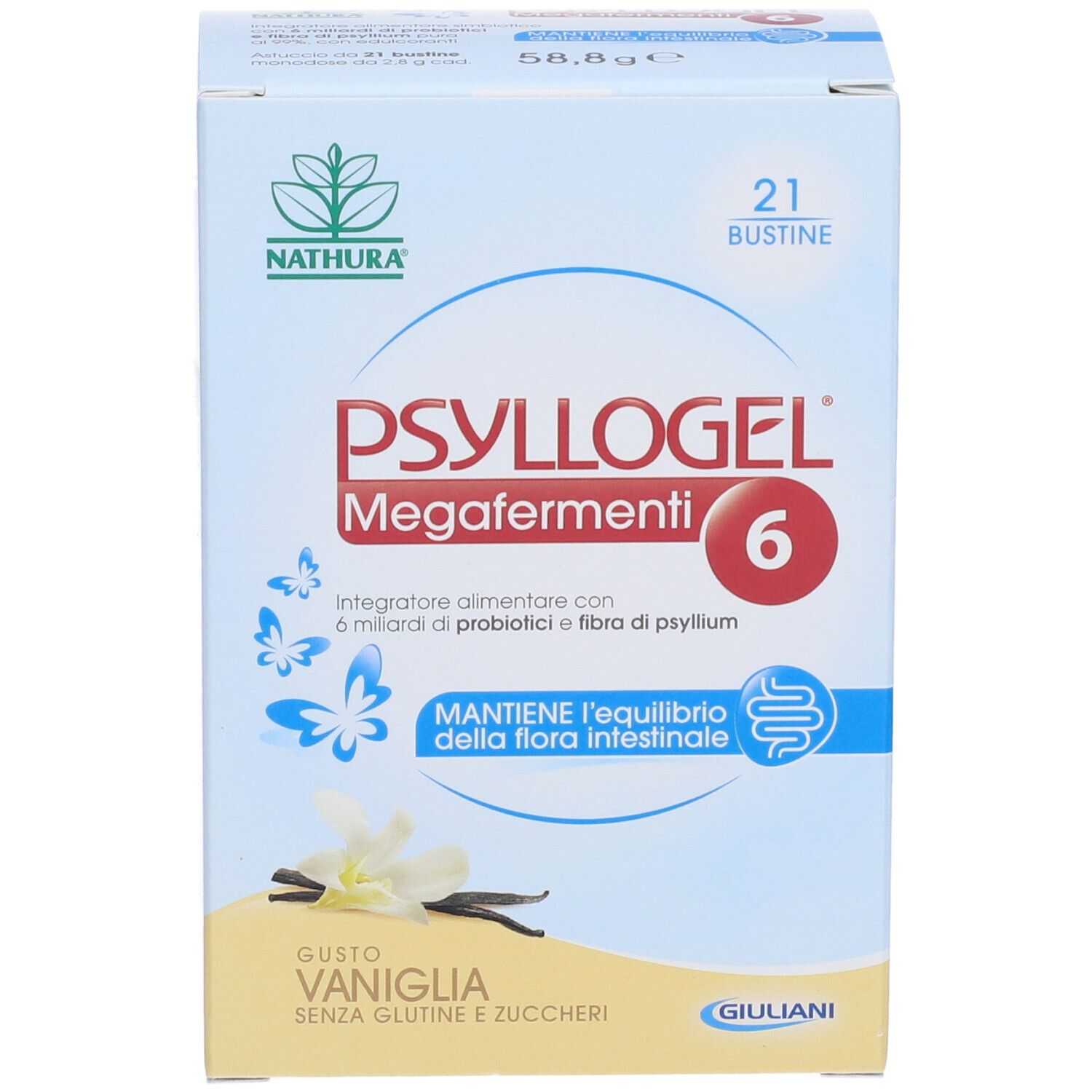 NATHURA PSYLLOGEL® Megafermenti 6 Gusto Vaniglia