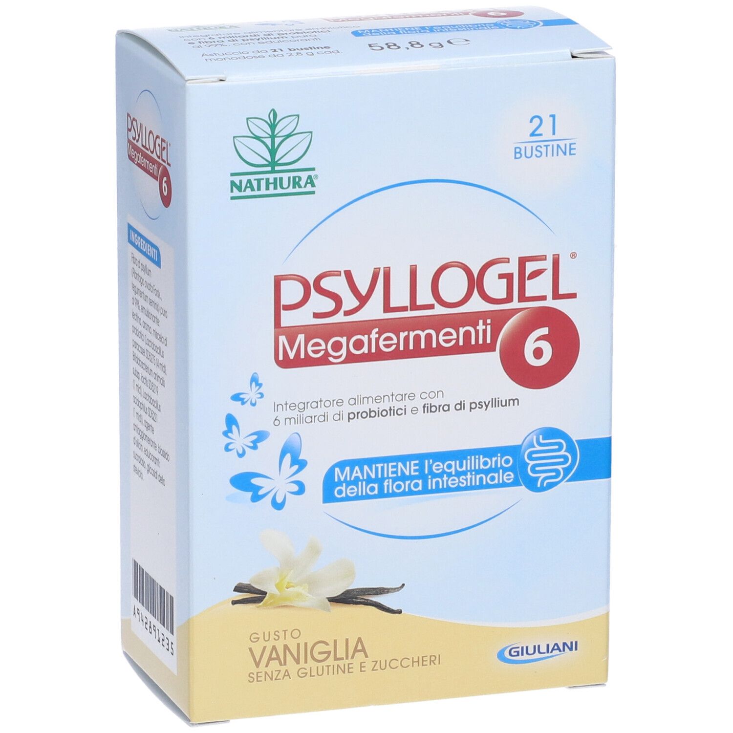 NATHURA PSYLLOGEL® Megafermenti 6 Gusto Vaniglia
