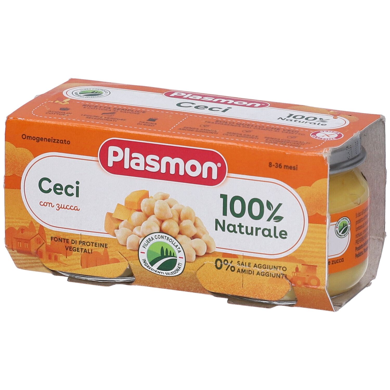 Plasmon Omogeneizzato Ceci/Zucca 2 X 80 G