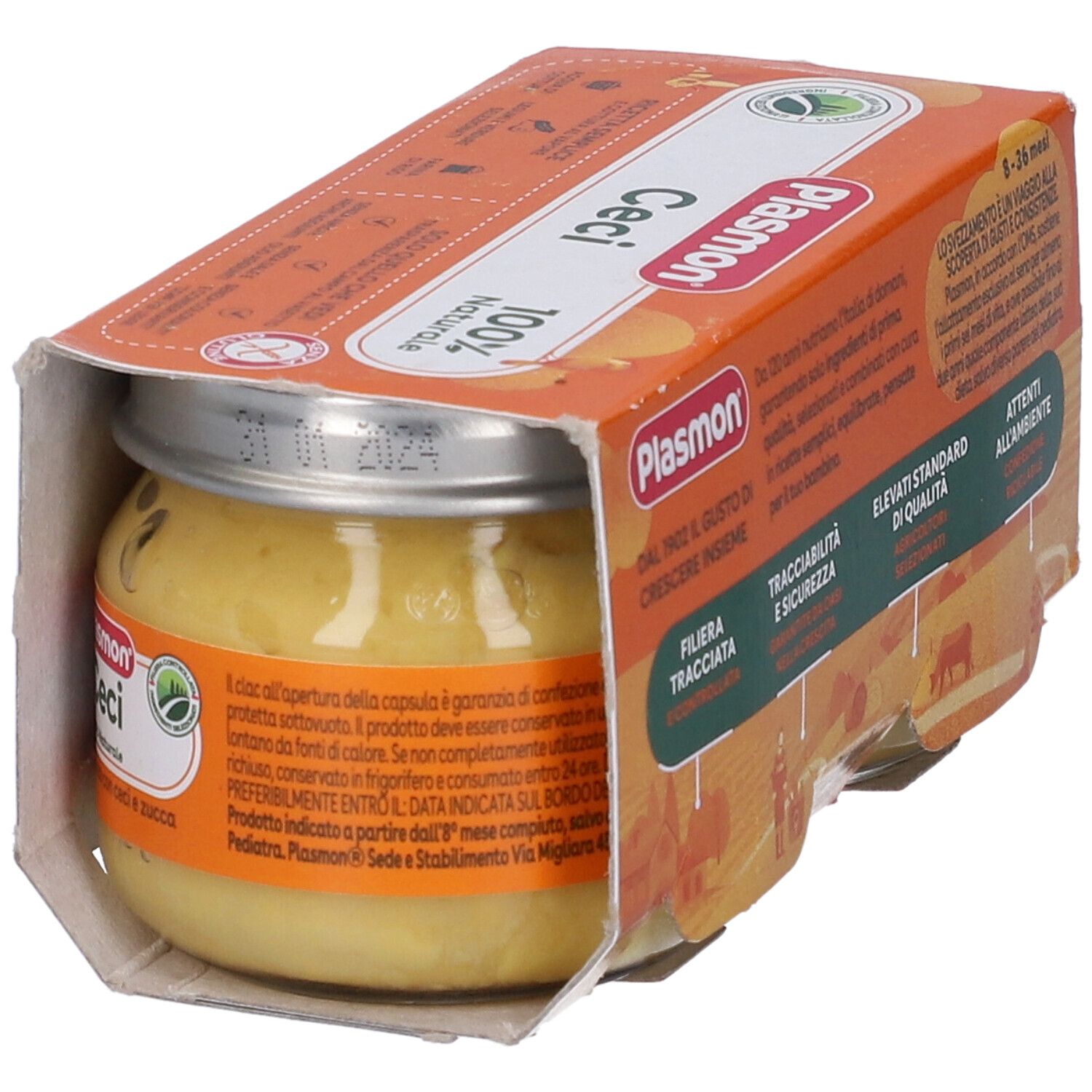 PLASMON OMOGENEIZZATO CECI/ZUCCA 2 X 80 G