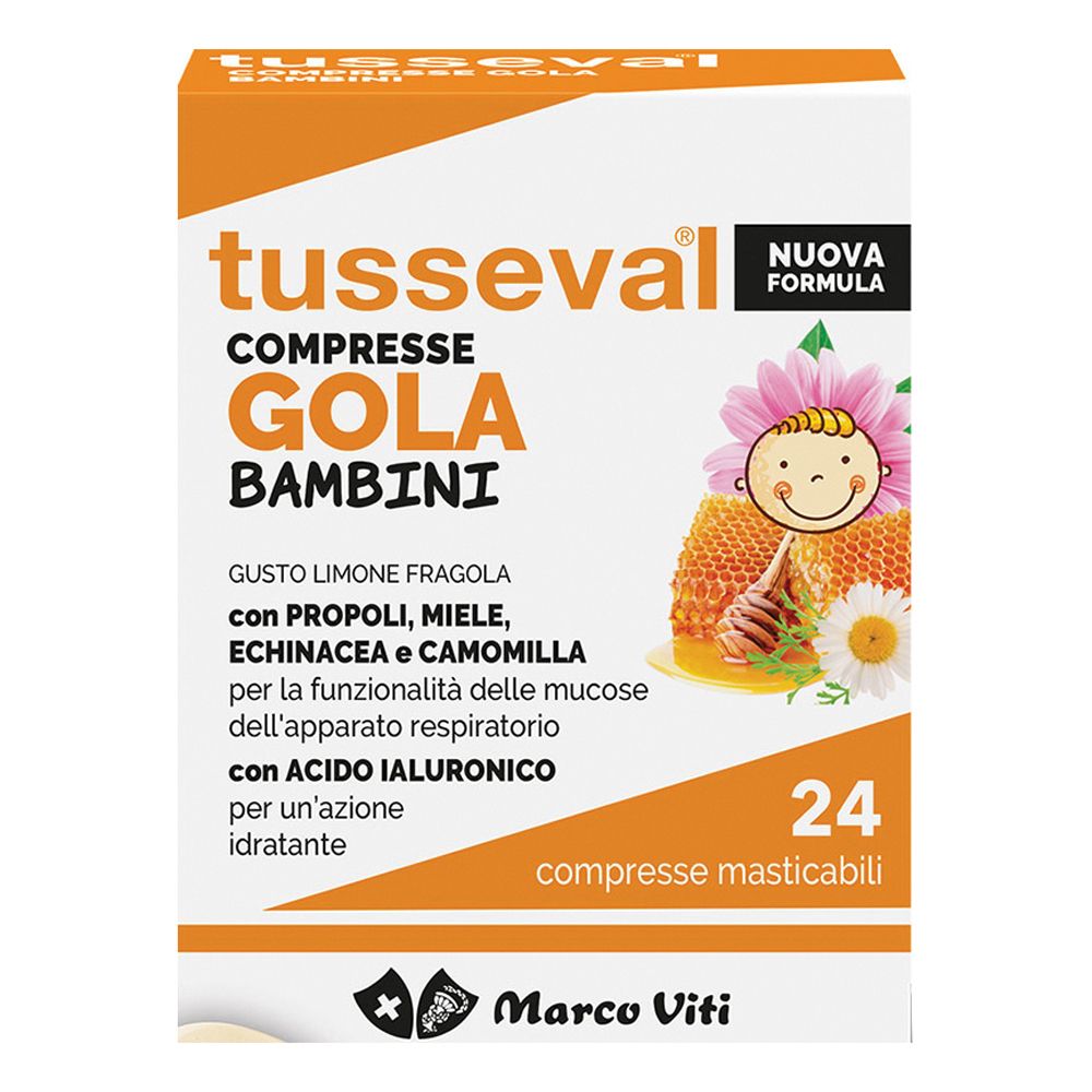 Tusseval Gola Bambini 24 Compresse