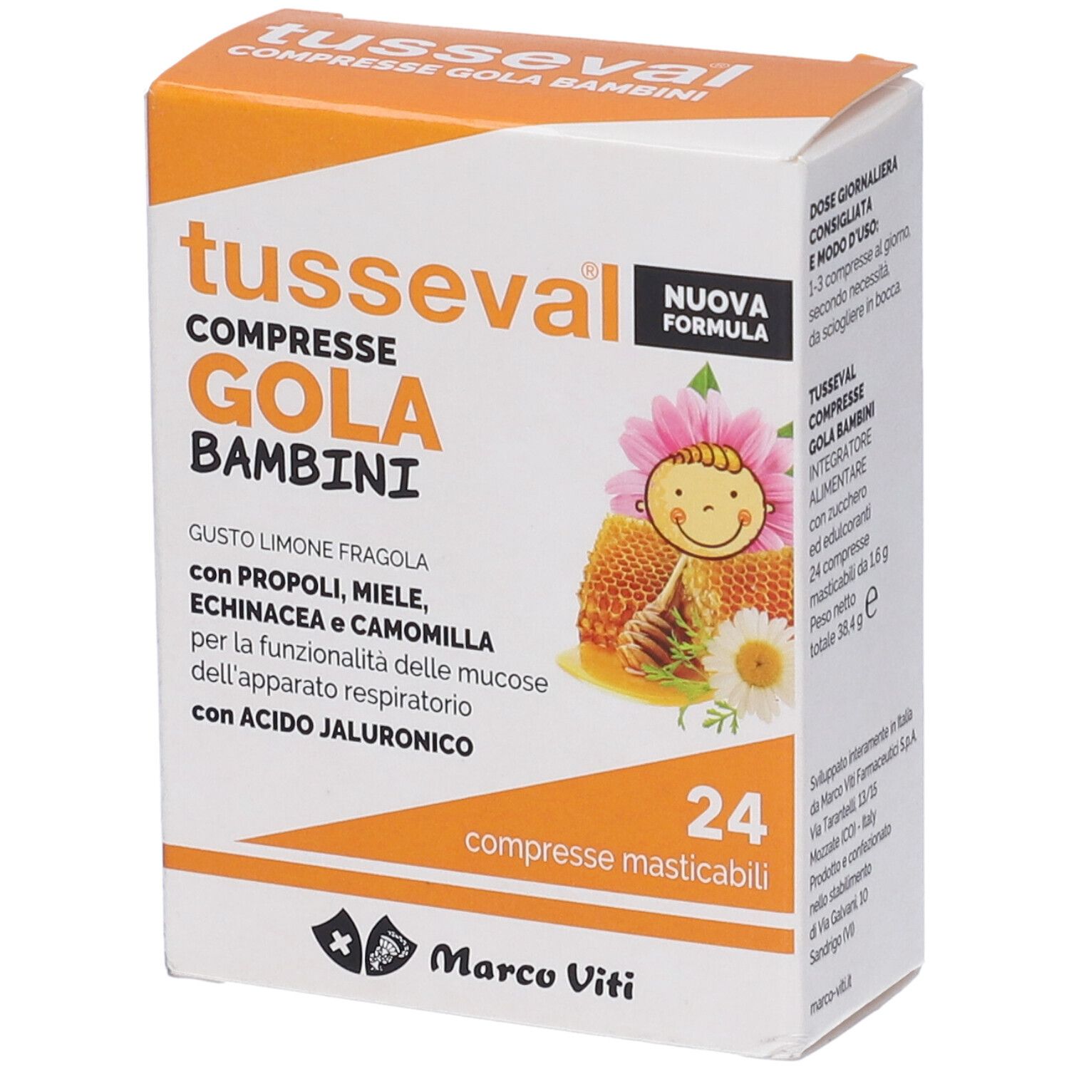 Tusseval Gola Bambini 24 Compresse