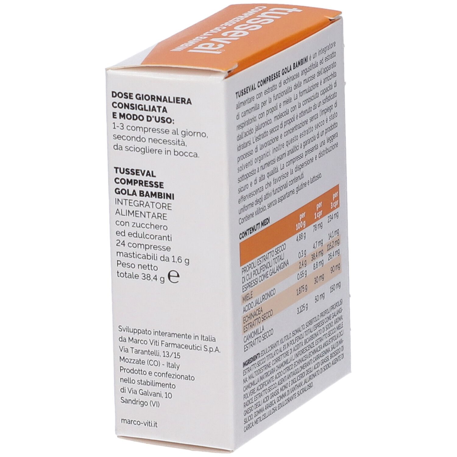 Tusseval Gola Bambini 24 Compresse