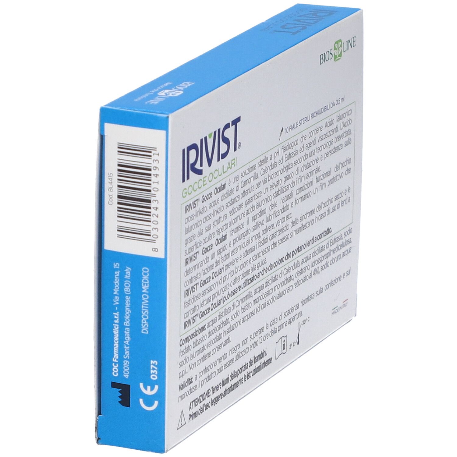Irivist Gocce Monodose 10 Fiale 0,5 Ml Acido Ialuronico Croos