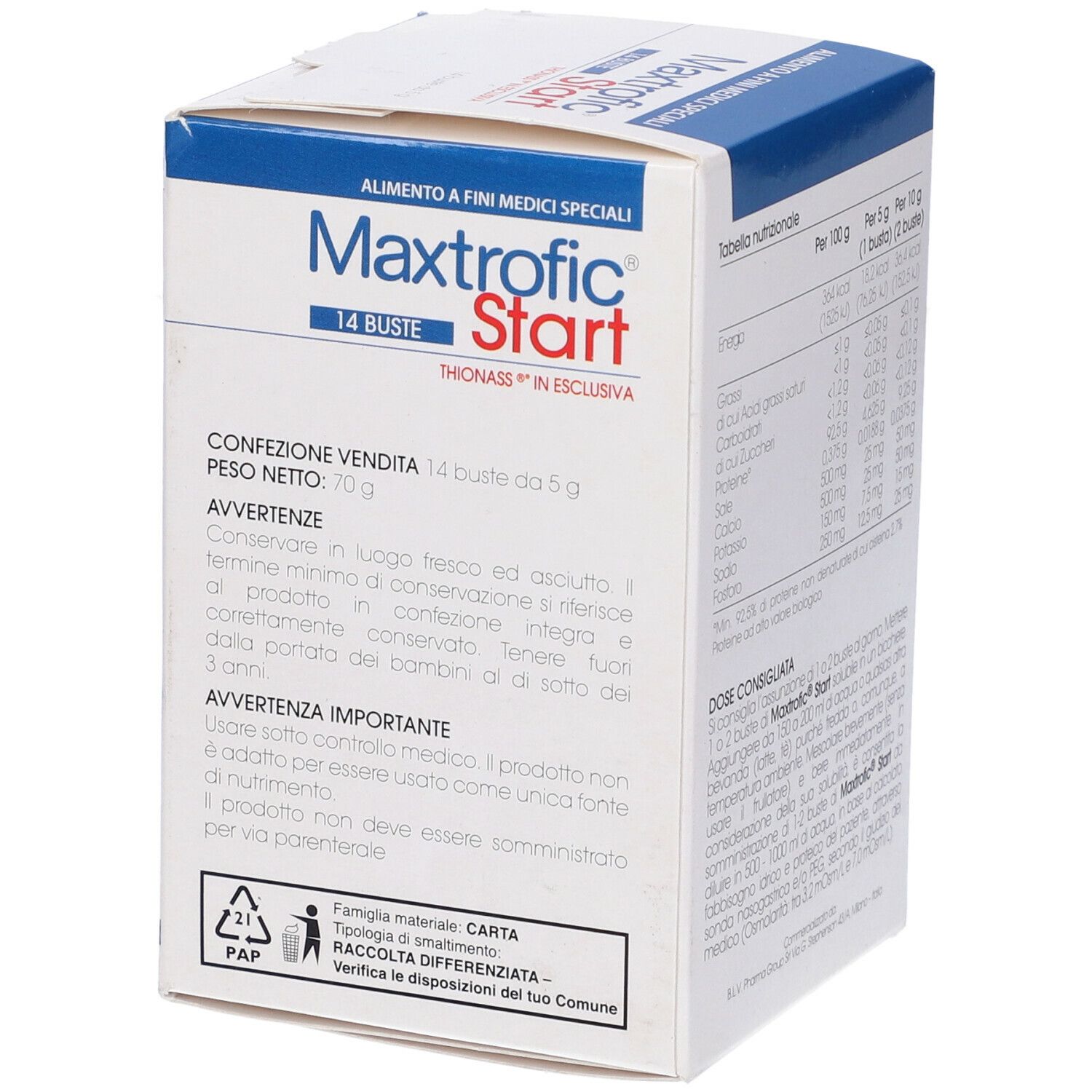 B.L.V. Pharmagroup Maxtrofic Start Bustine