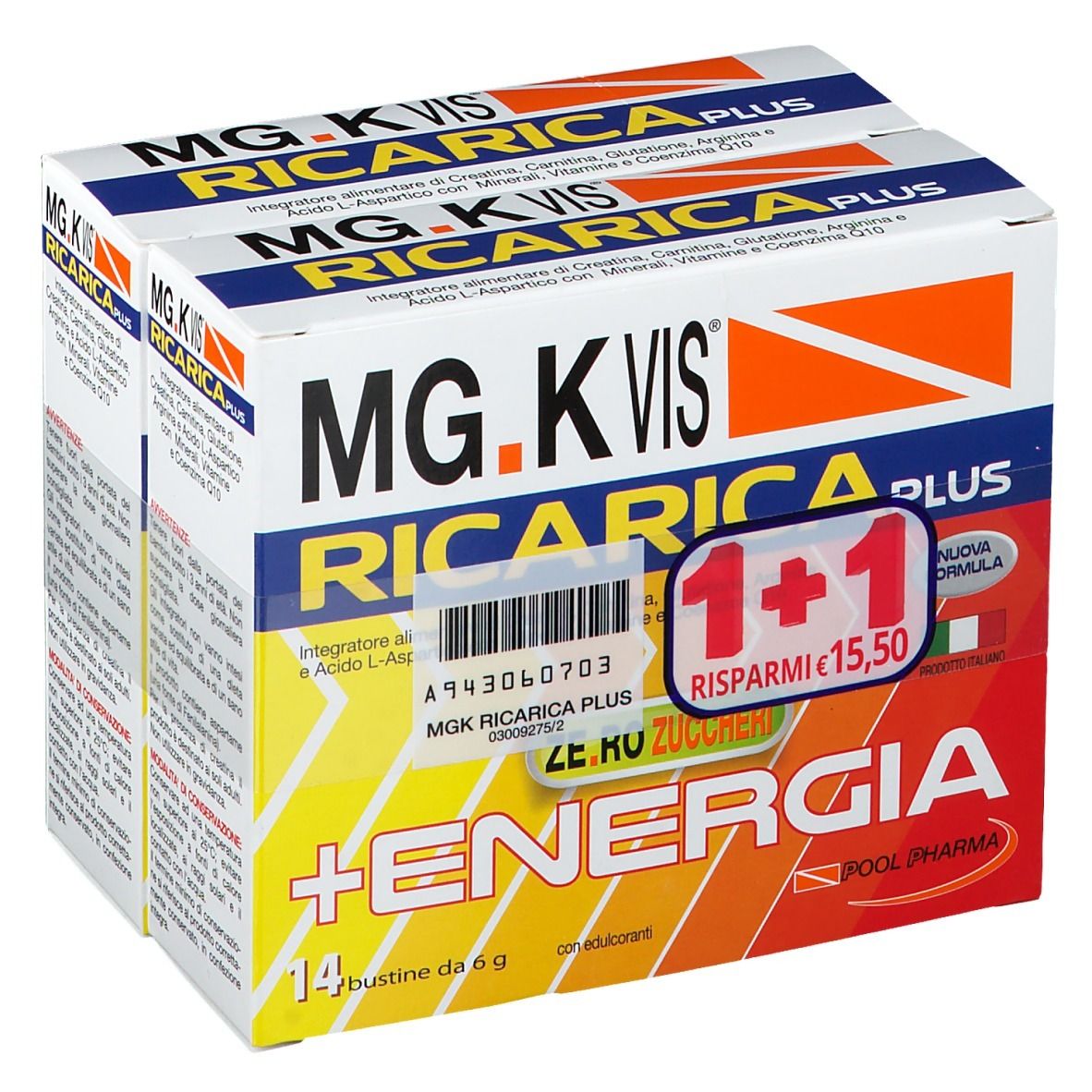 POOL PHARMA MG.K VIS® Ricarica Plus + Energia Duo Pack