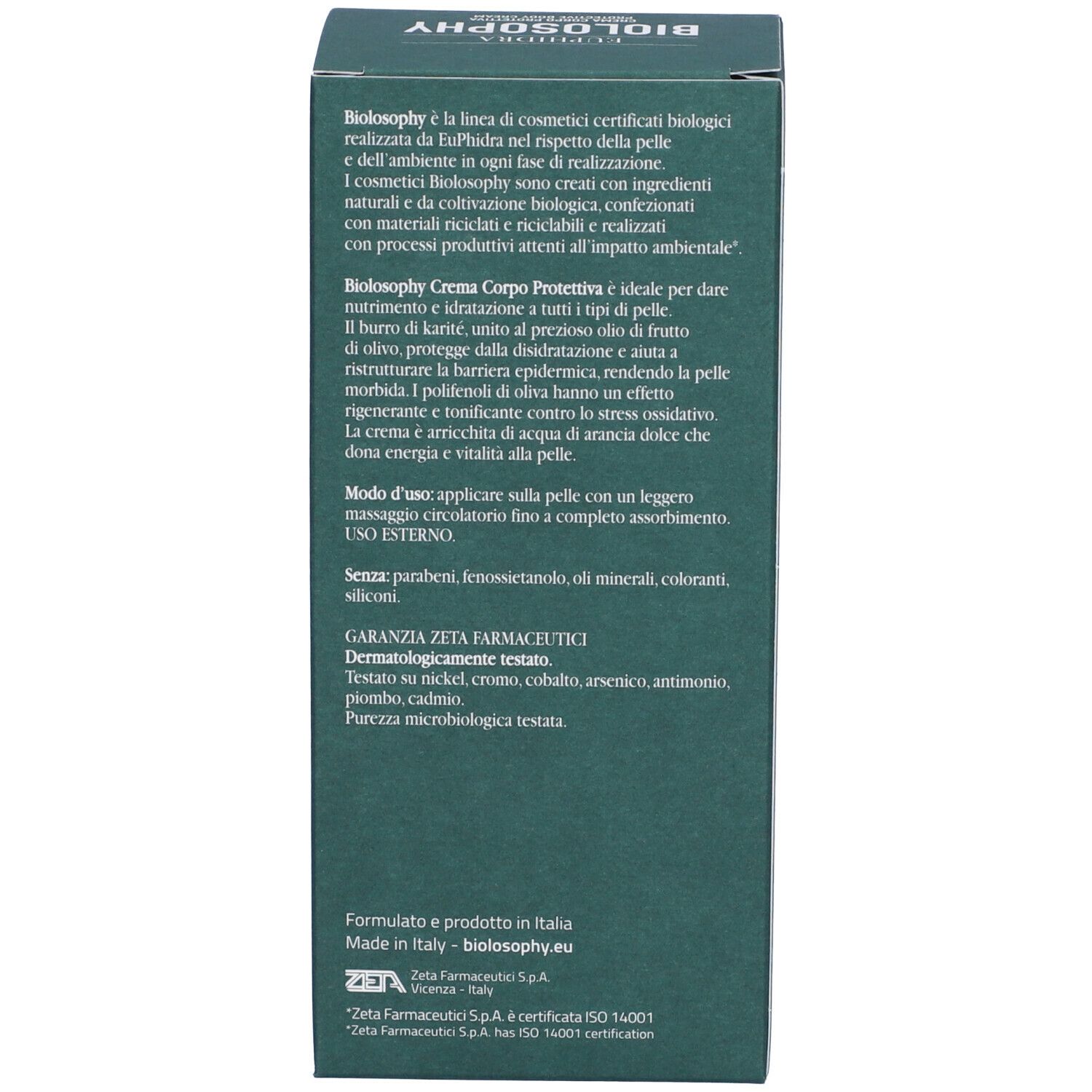 Euphidra Biolosophy Crema Corpo Protettiva