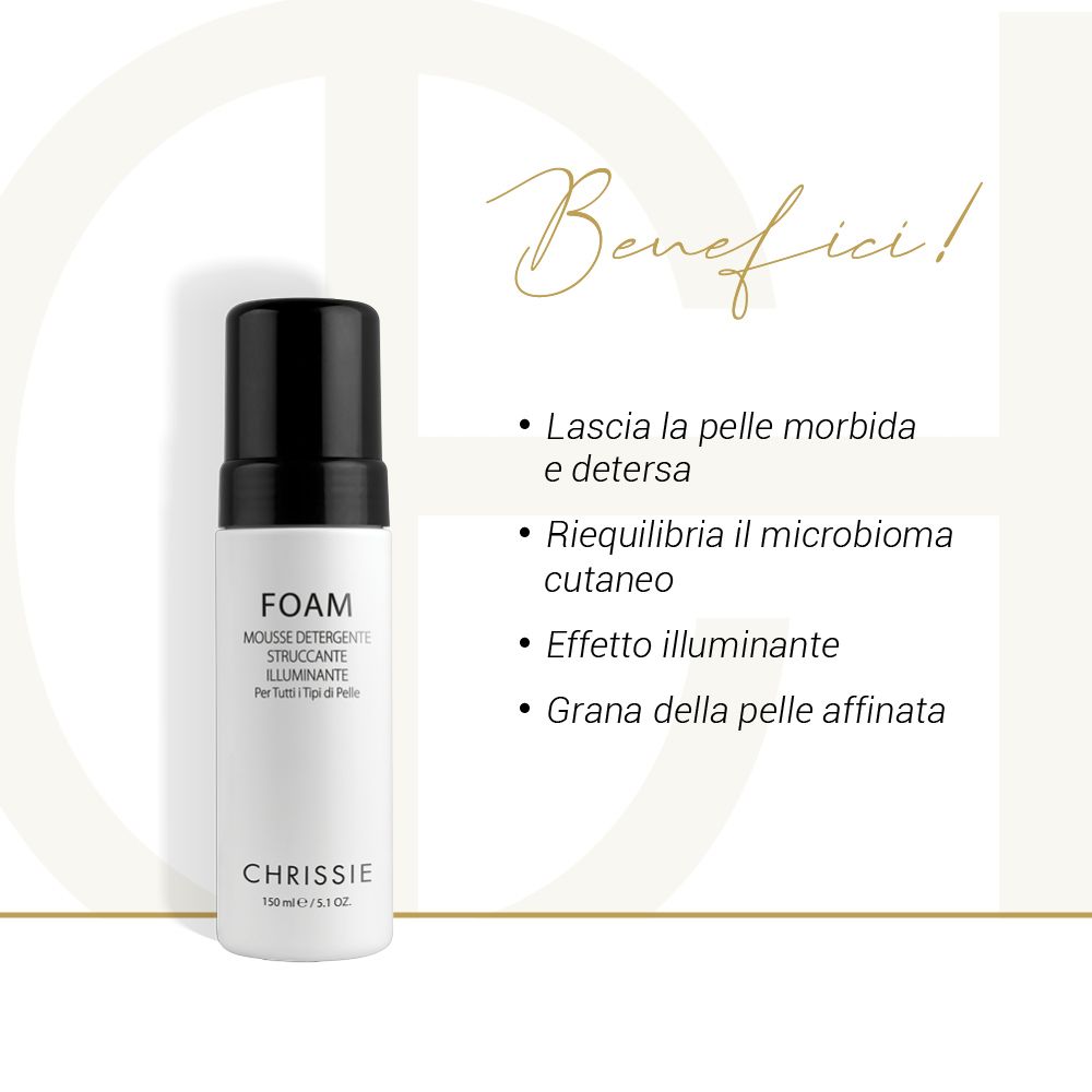 Chrissie Foam Mousse Detergente Struccante Illuminante