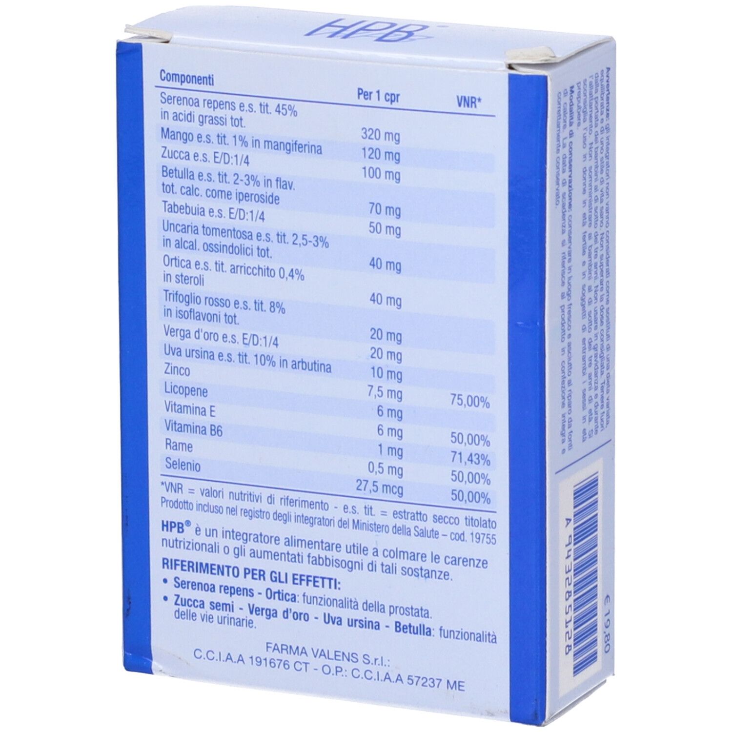 Hpb 30 Compresse