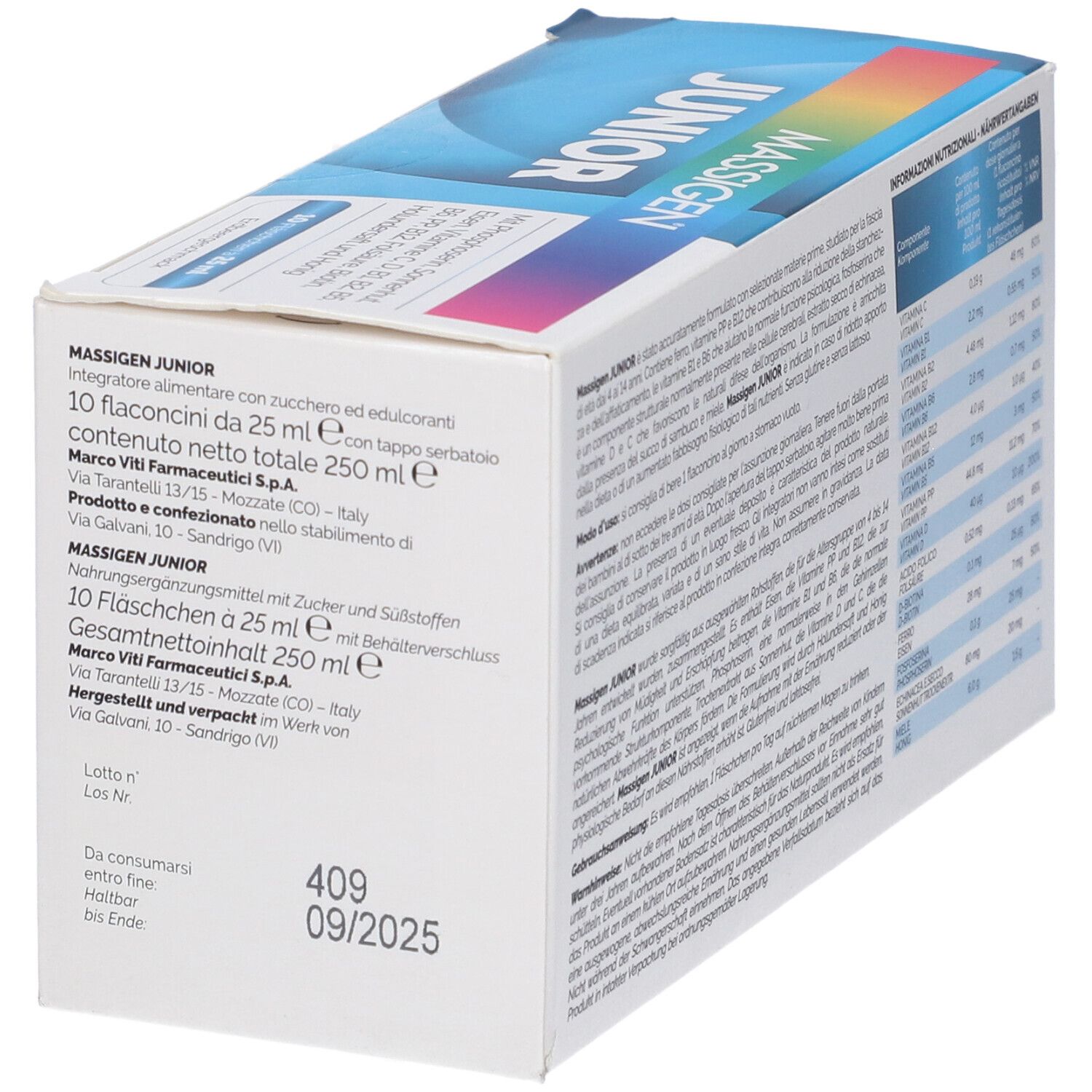 Massigen Junior 10 Flaconi Da 25 Ml