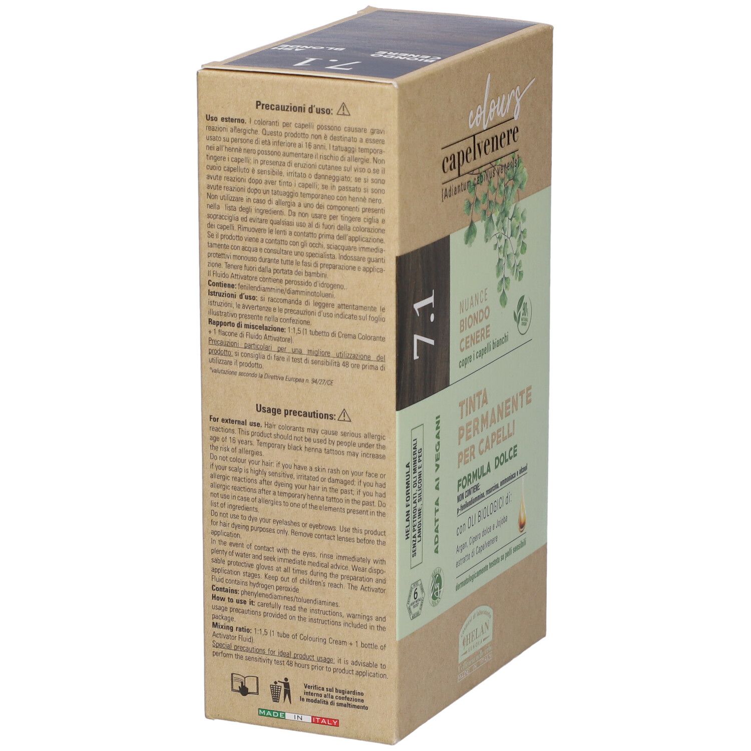 Capelvenere Colours Tinta Capelli 7,1N Biondo Cenere