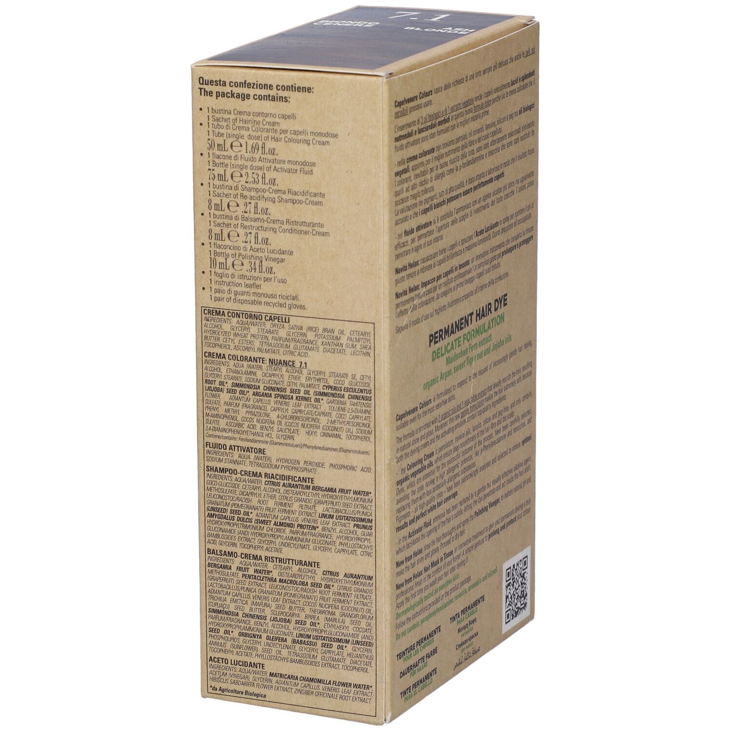 Capelvenere Colours Tinta Capelli 7,1N Biondo Cenere