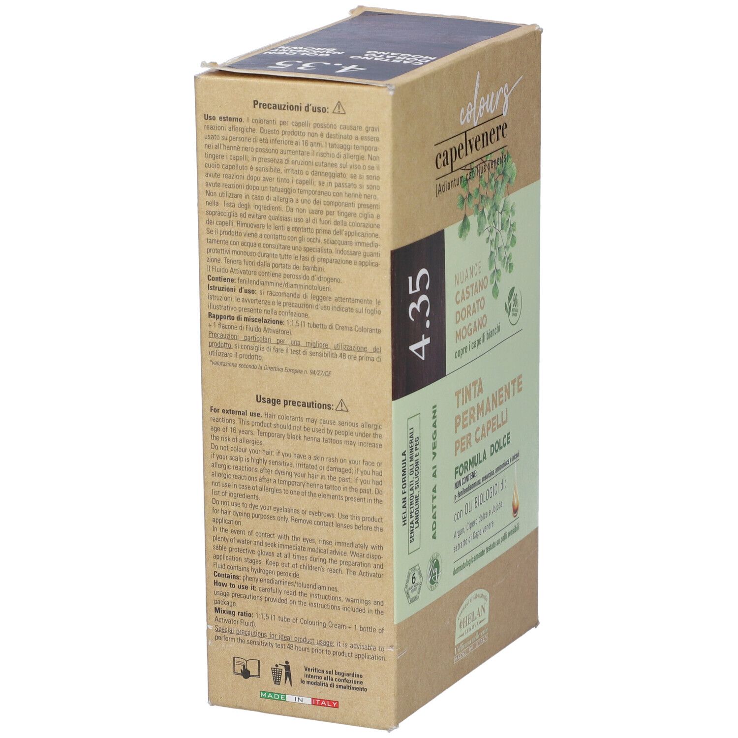 Capelvenere Colours Tinta Capelli 4,35N Castano Dorato Mogano