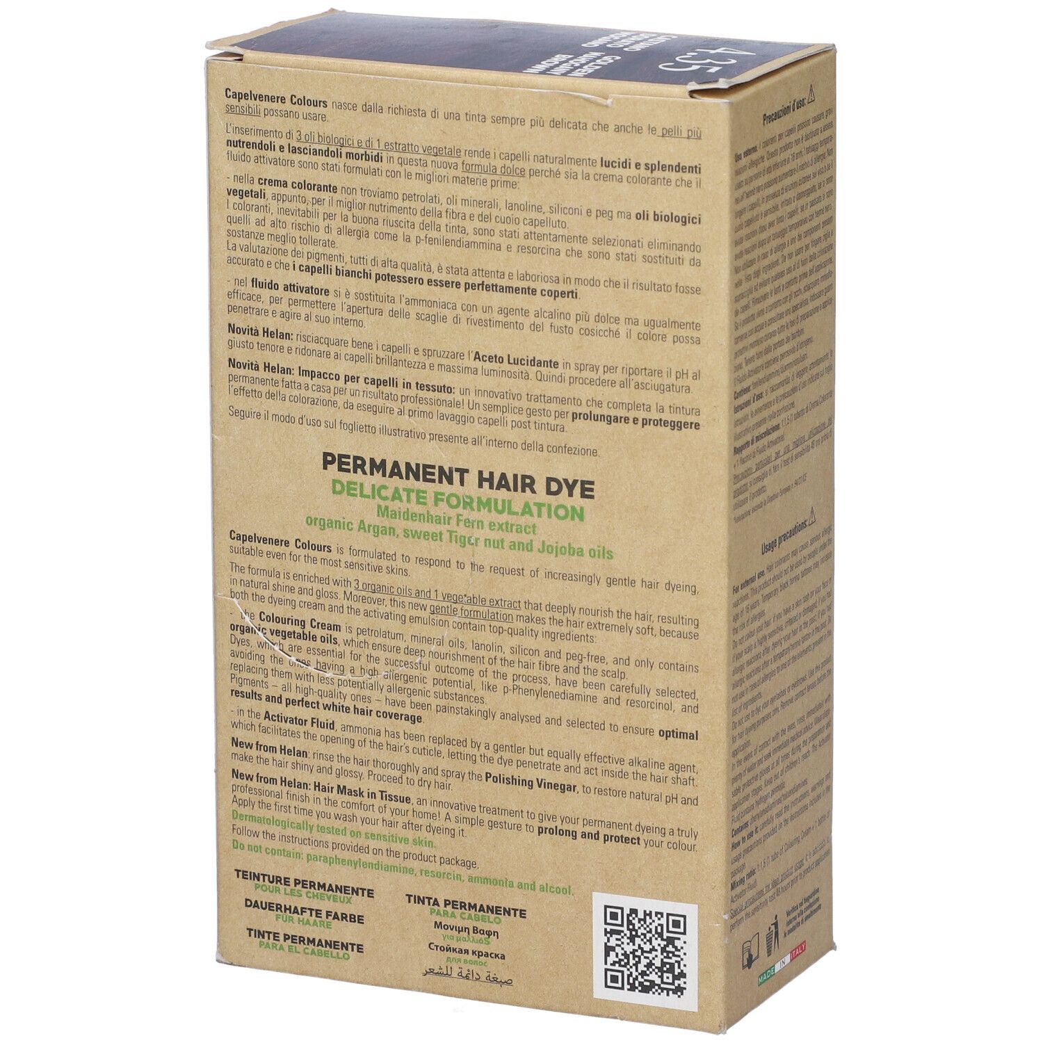 Capelvenere Colours Tinta Capelli 4,35N Castano Dorato Mogano