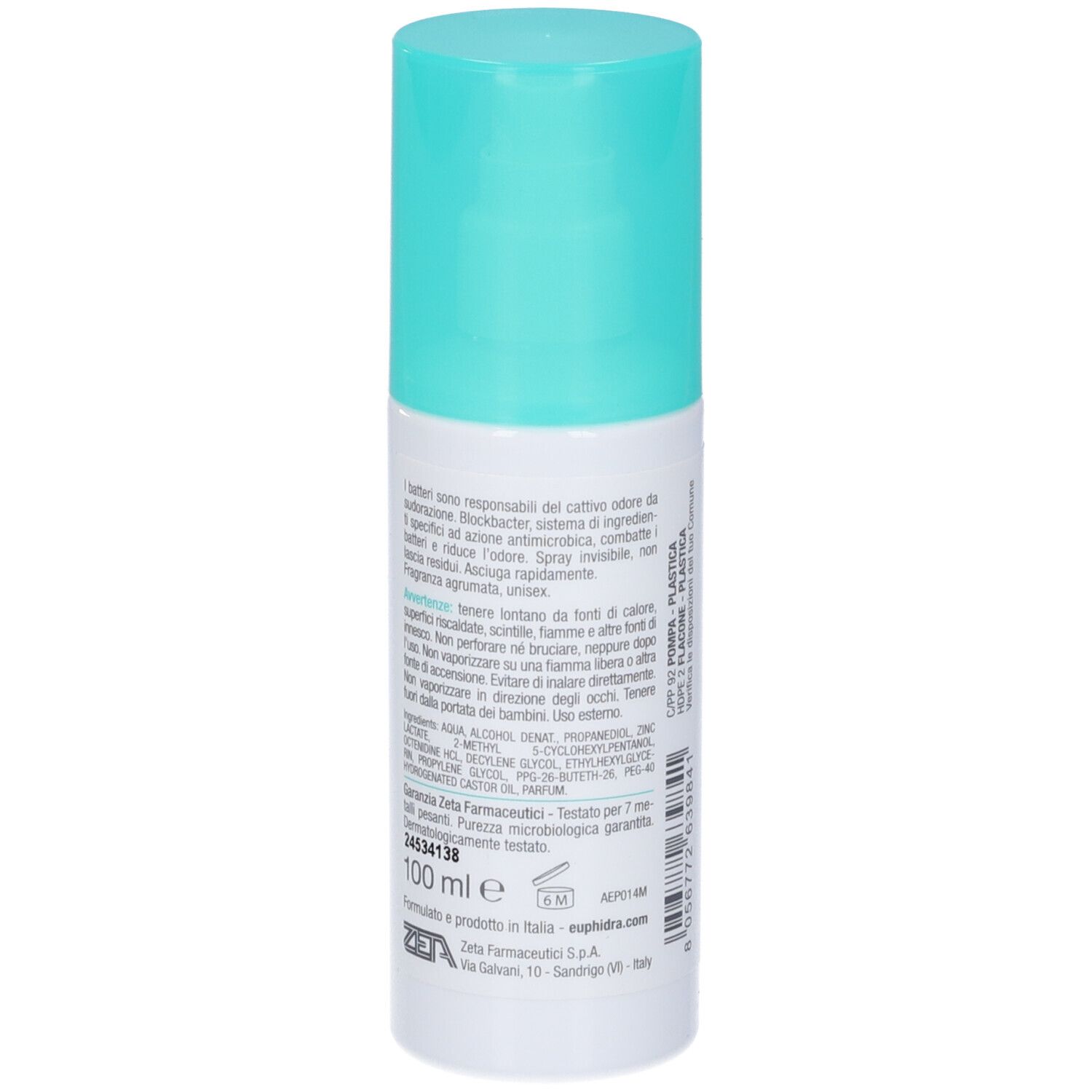 Euphidra Deo Spray Pelli Normali  100 Ml