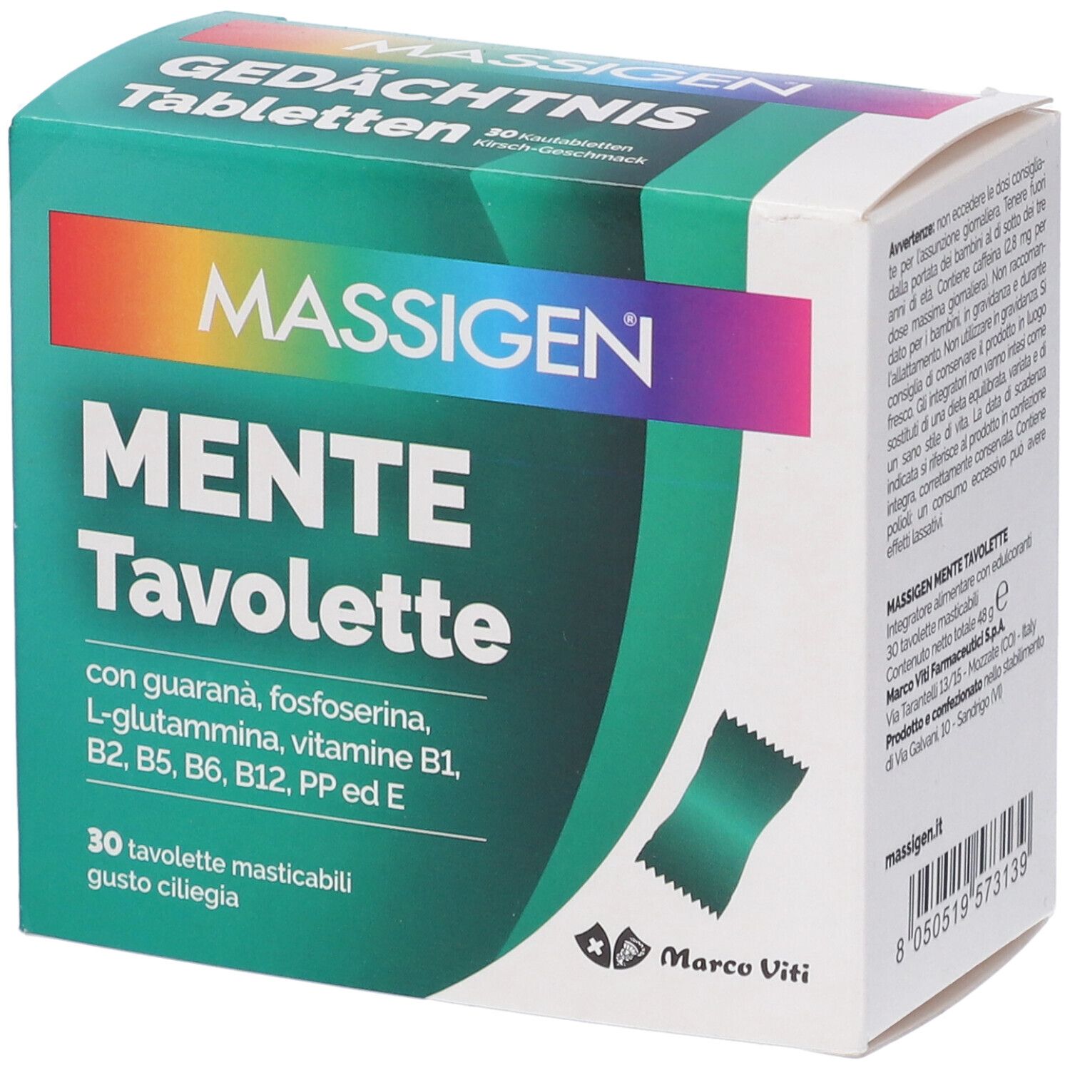 Massigen Mente 30 Tavolette Masticabili