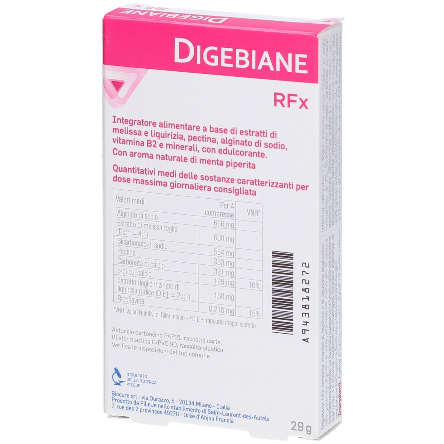 Biocure Digebiane RFX Compresse Orosolubili