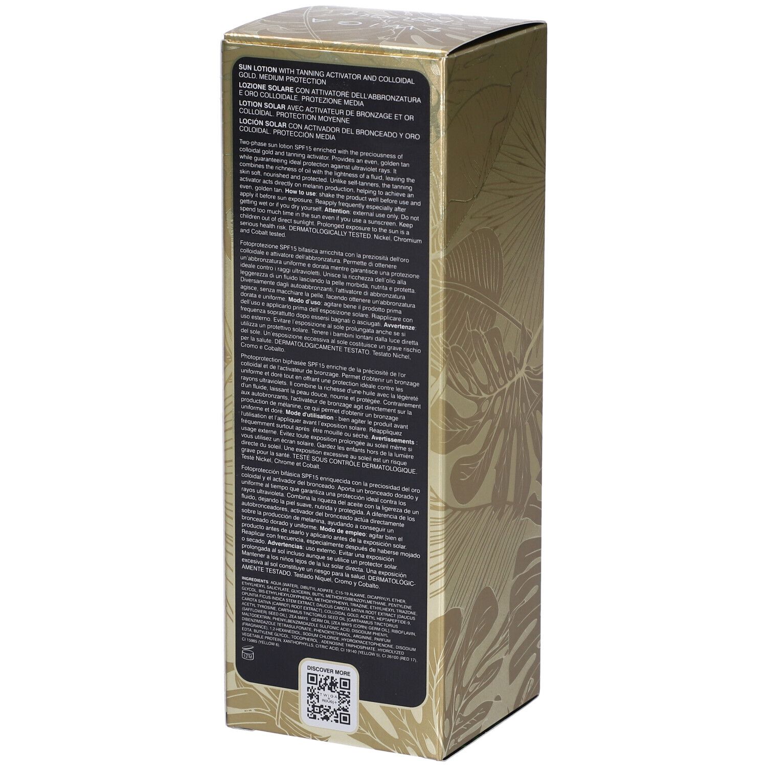 ROUGJ+ Solare Bifasico SPF15 Con Oro Colloidale Twiga By Rougj